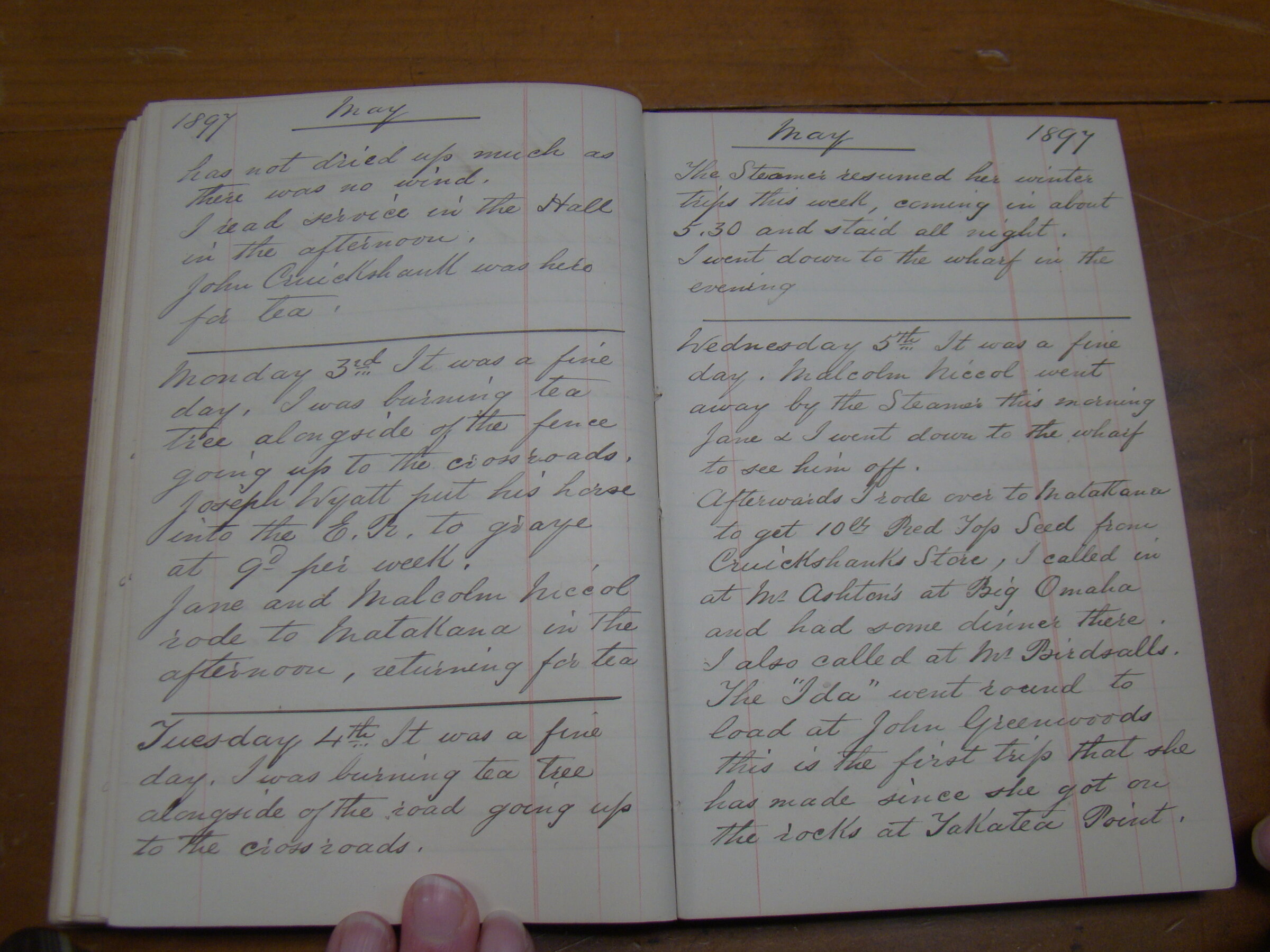 Original CS Clarke diary page