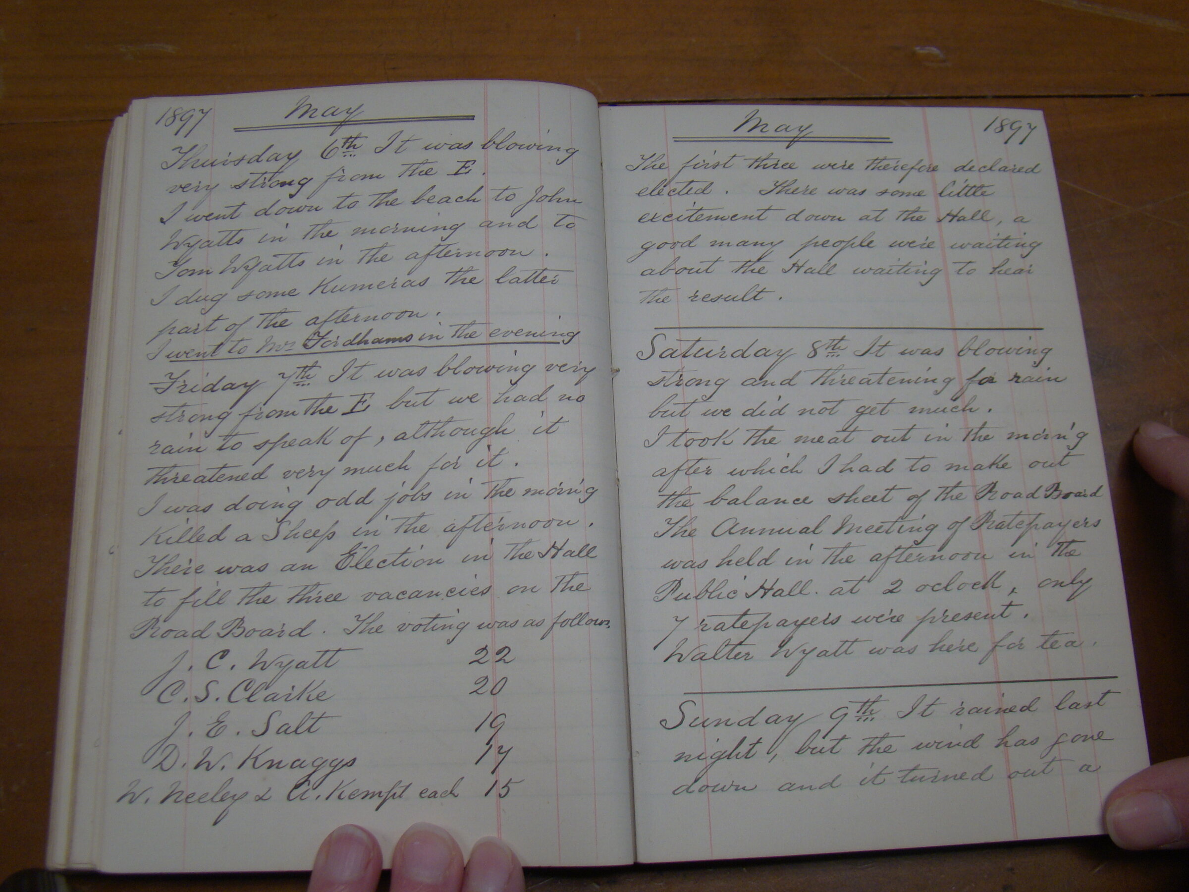 Original CS Clarke diary page