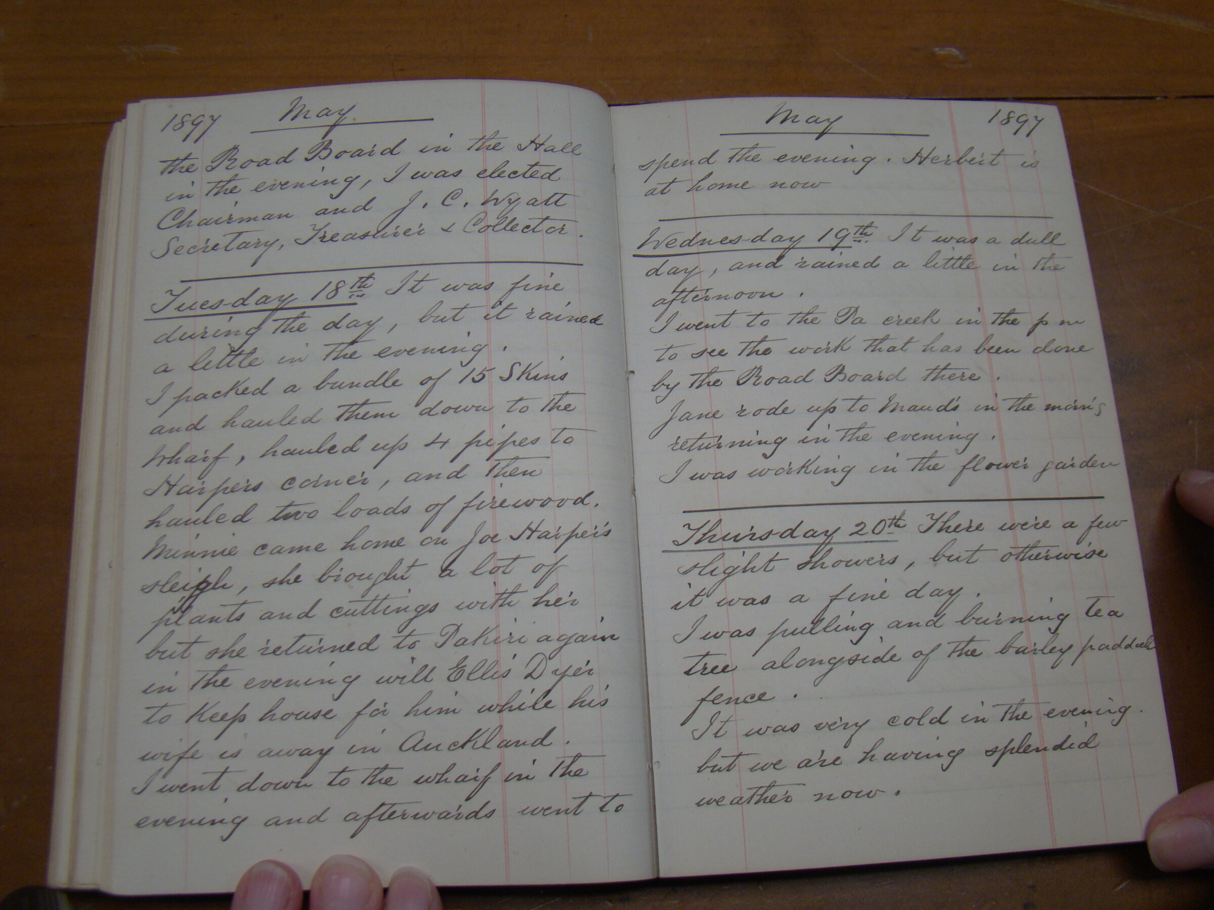 Original CS Clarke diary page