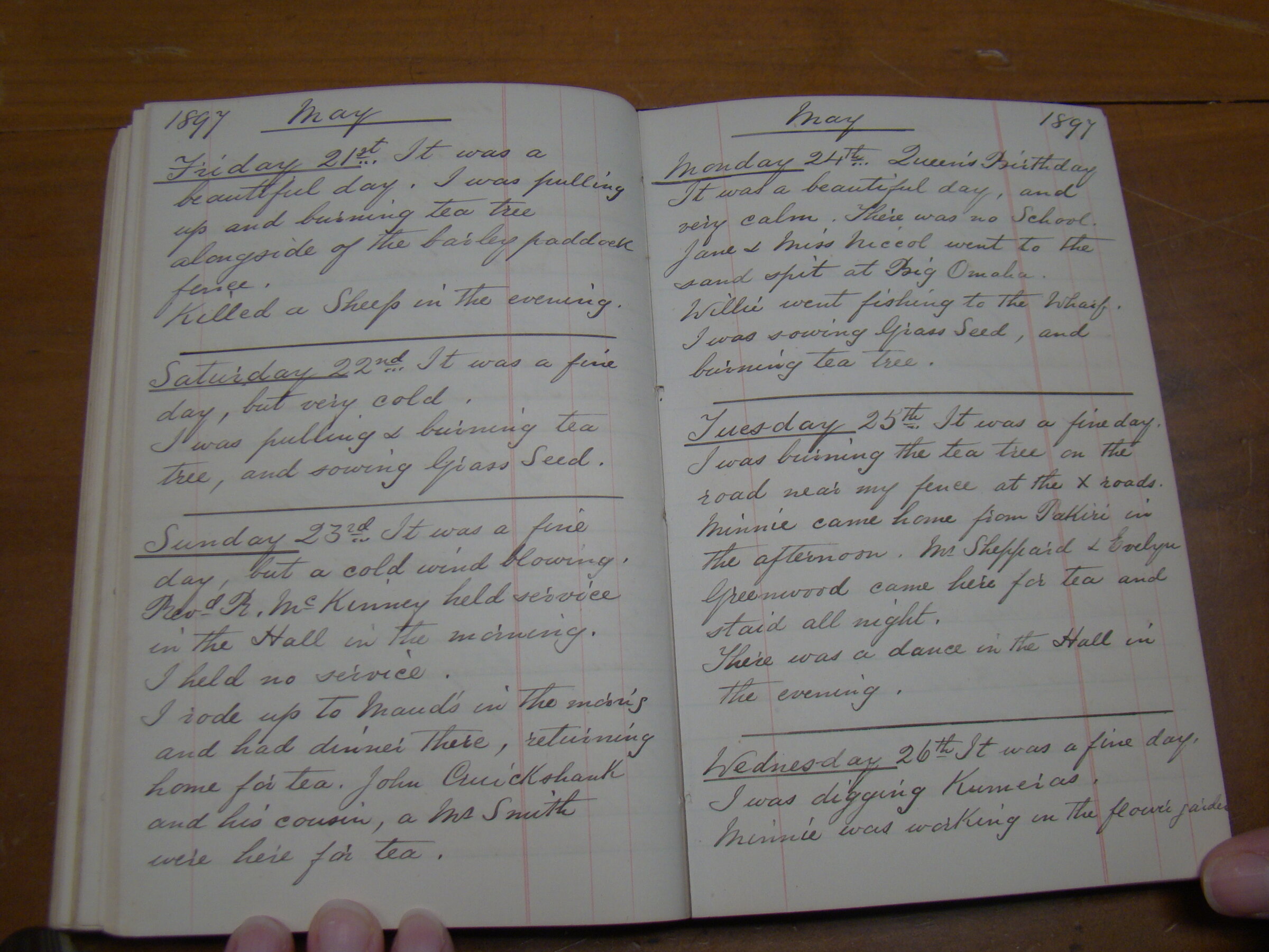 Original CS Clarke diary page