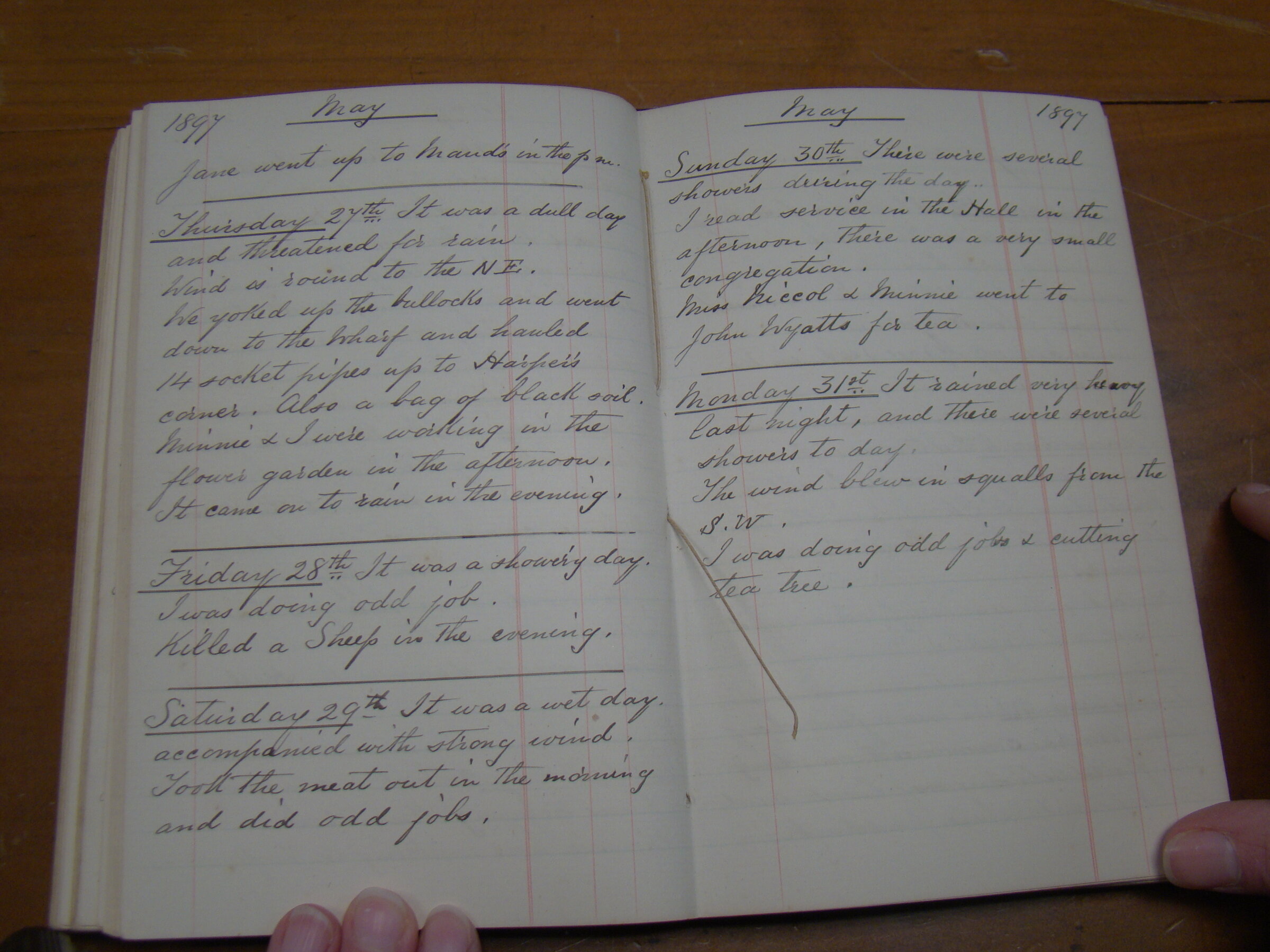 Original CS Clarke diary page