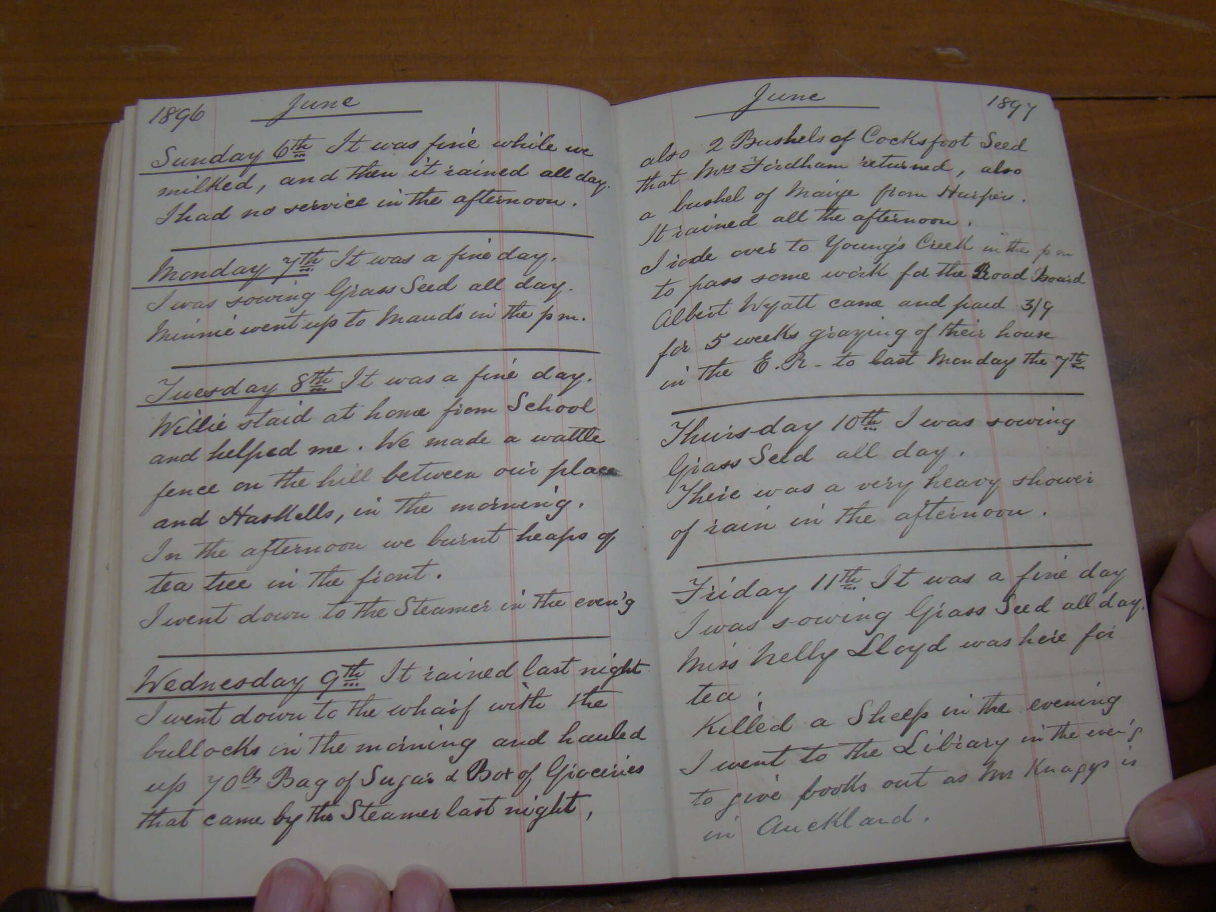 Original CS Clarke diary page