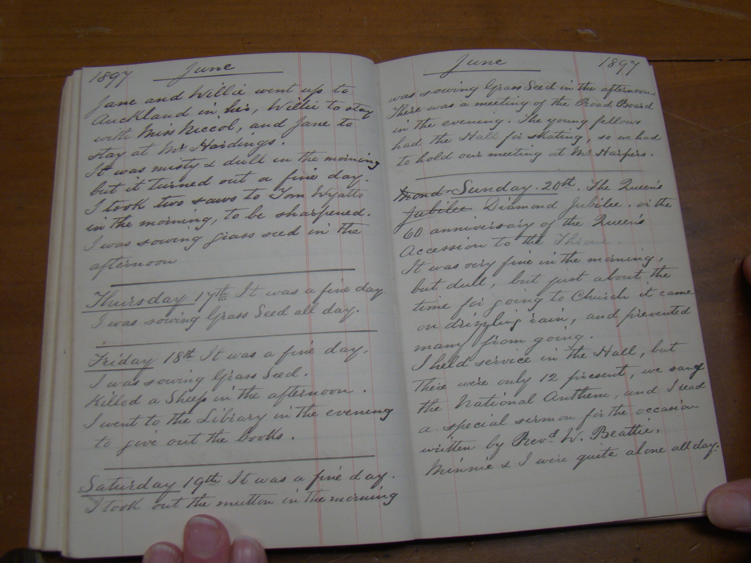 Original CS Clarke diary page