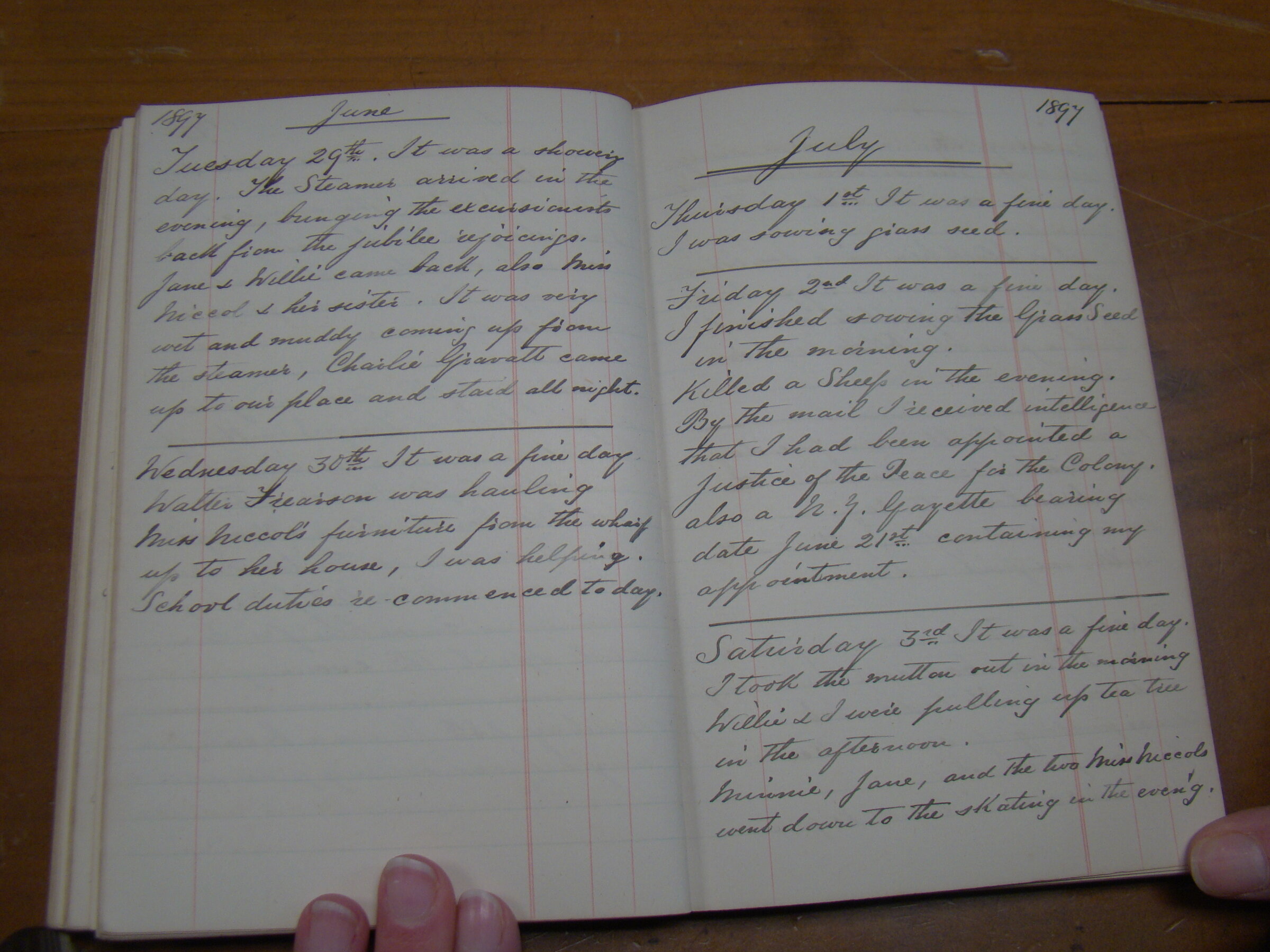 Original CS Clarke diary page