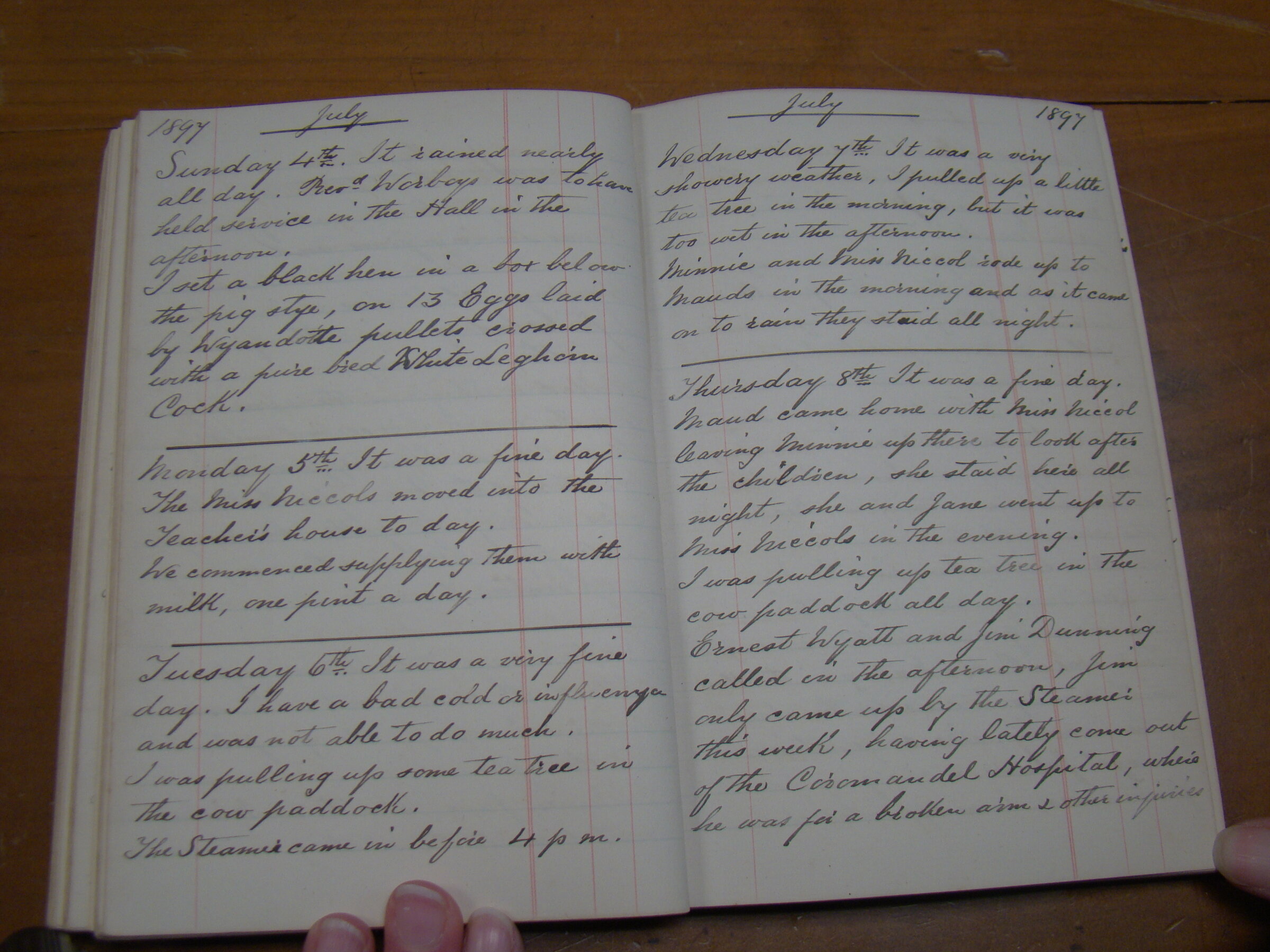 Original CS Clarke diary page