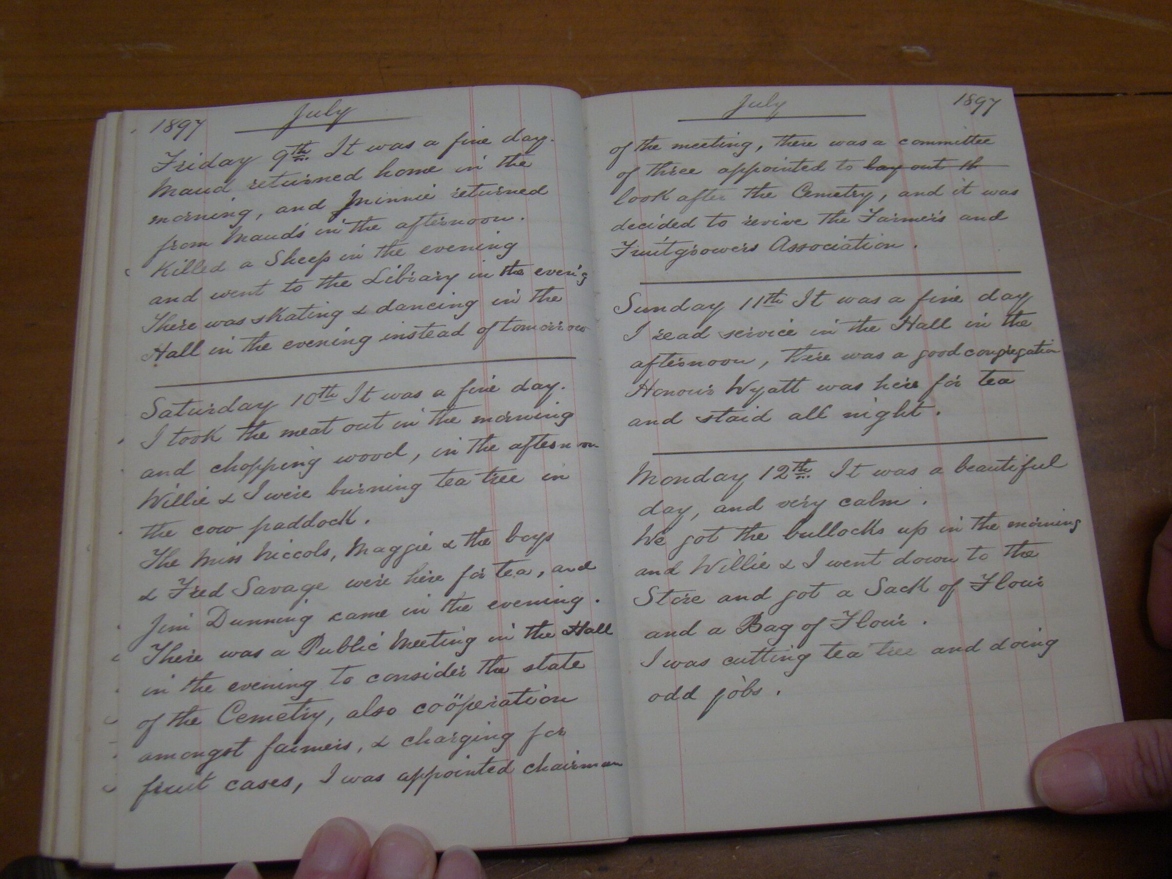 Original CS Clarke diary page
