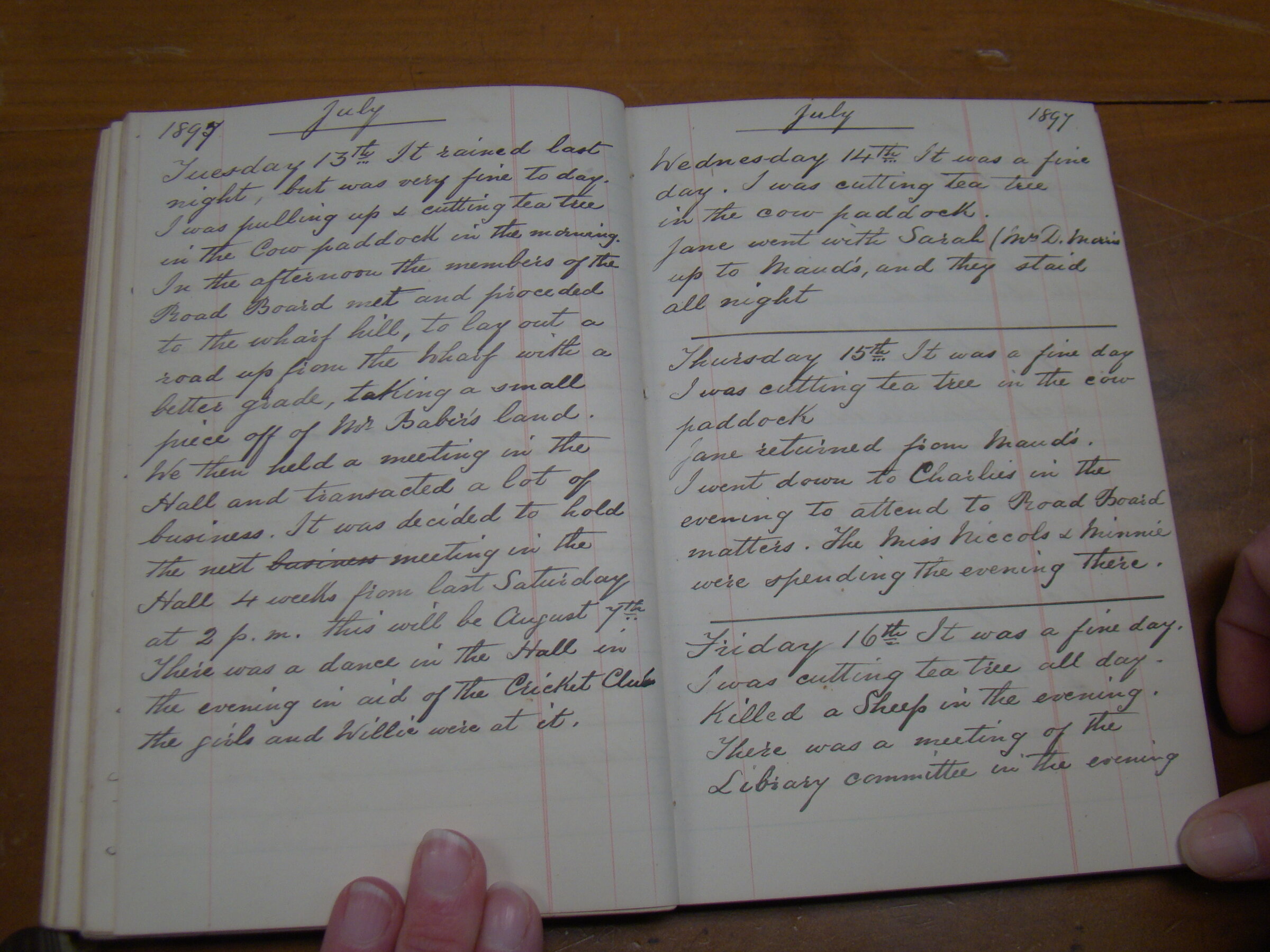 Original CS Clarke diary page