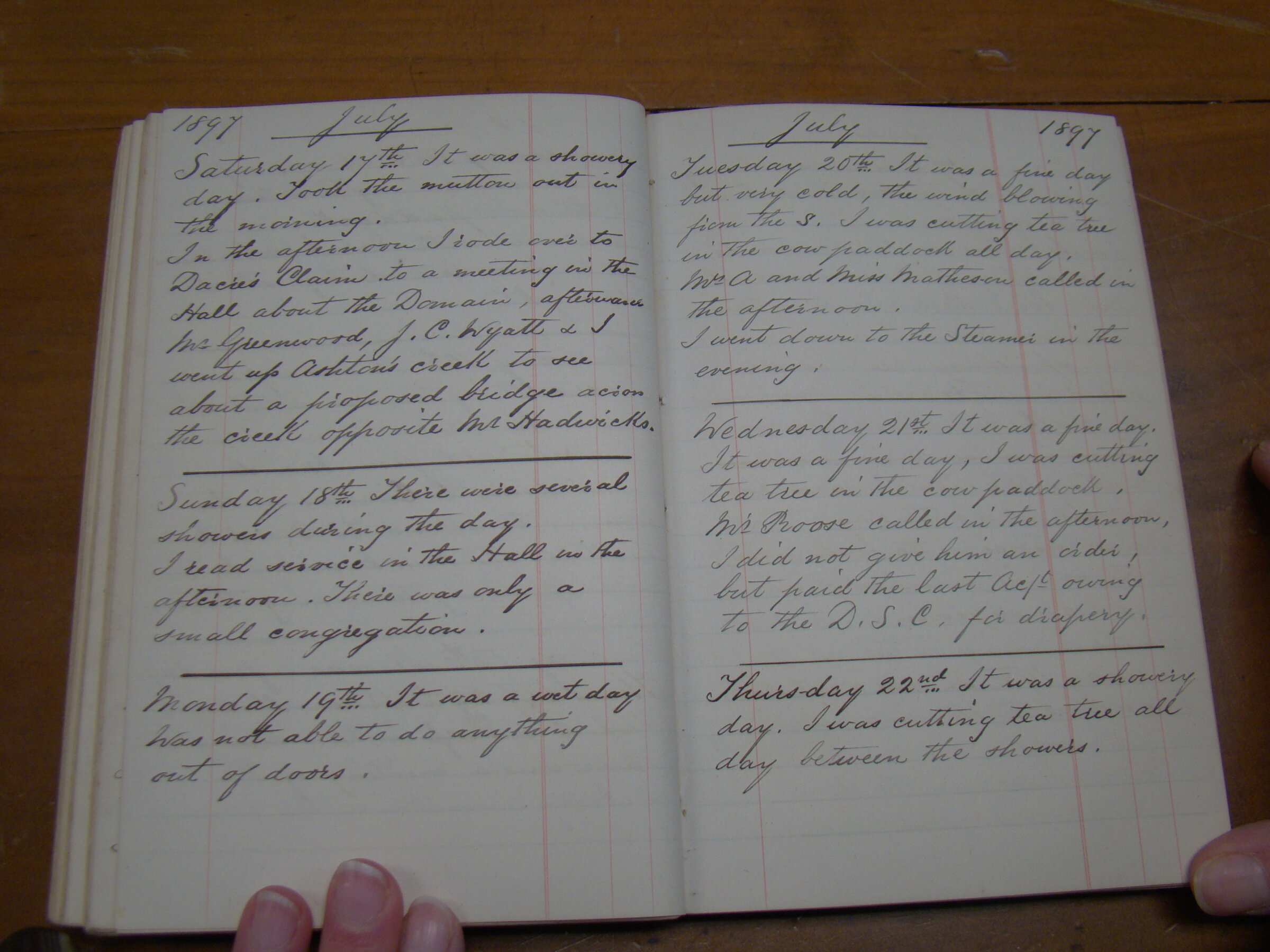 Original CS Clarke diary page
