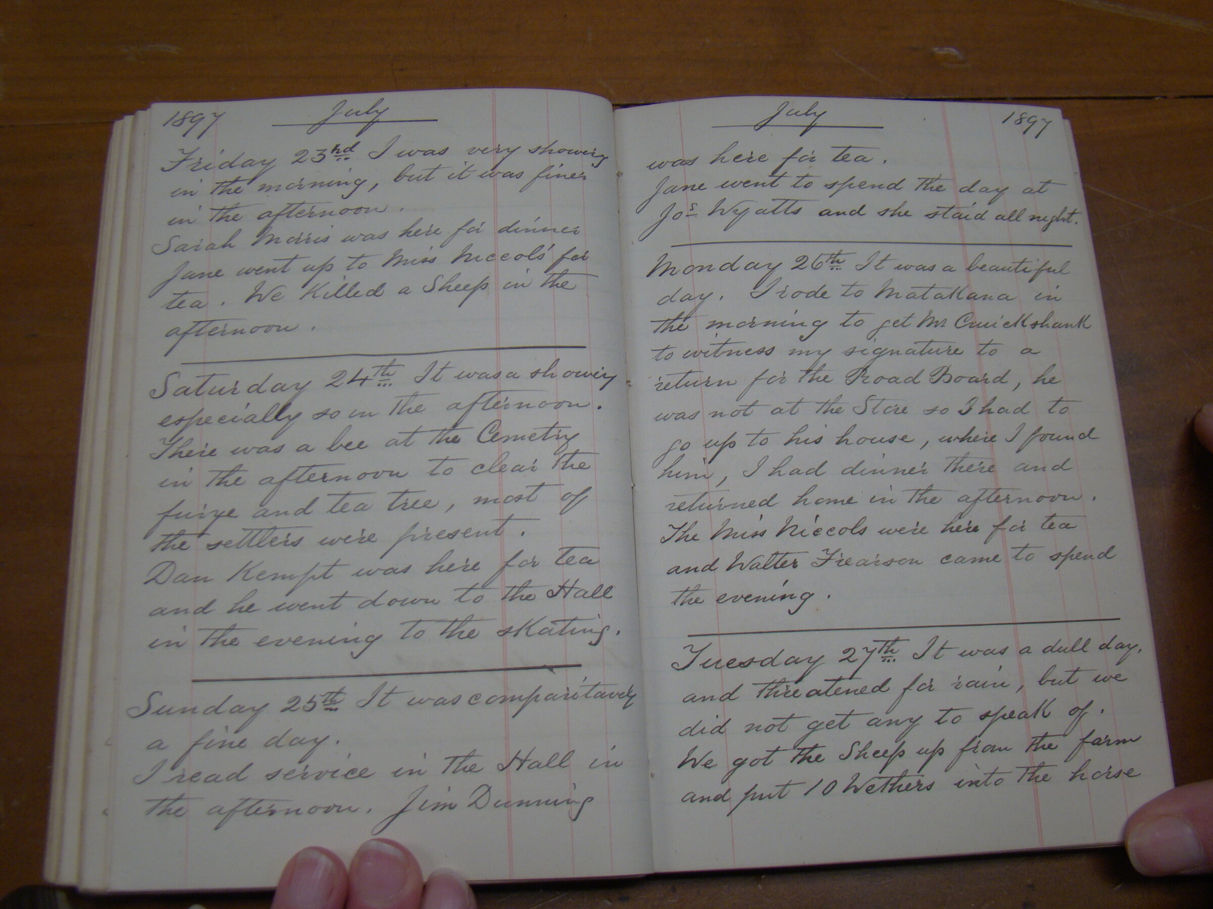 Original CS Clarke diary page