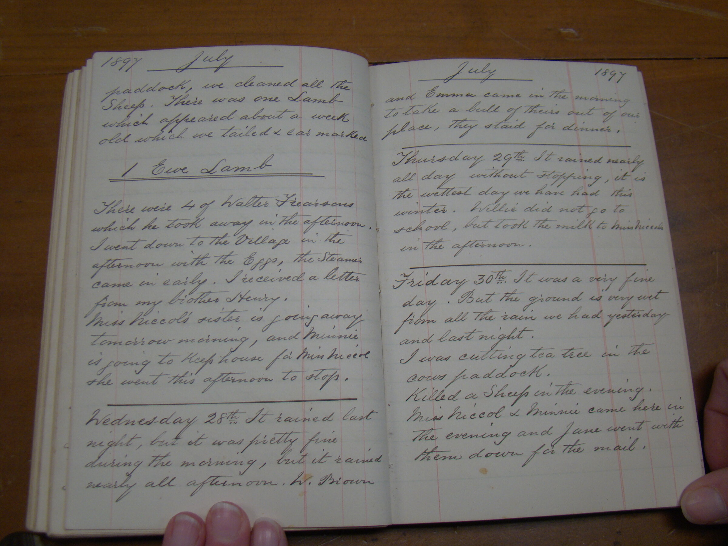 Original CS Clarke diary page