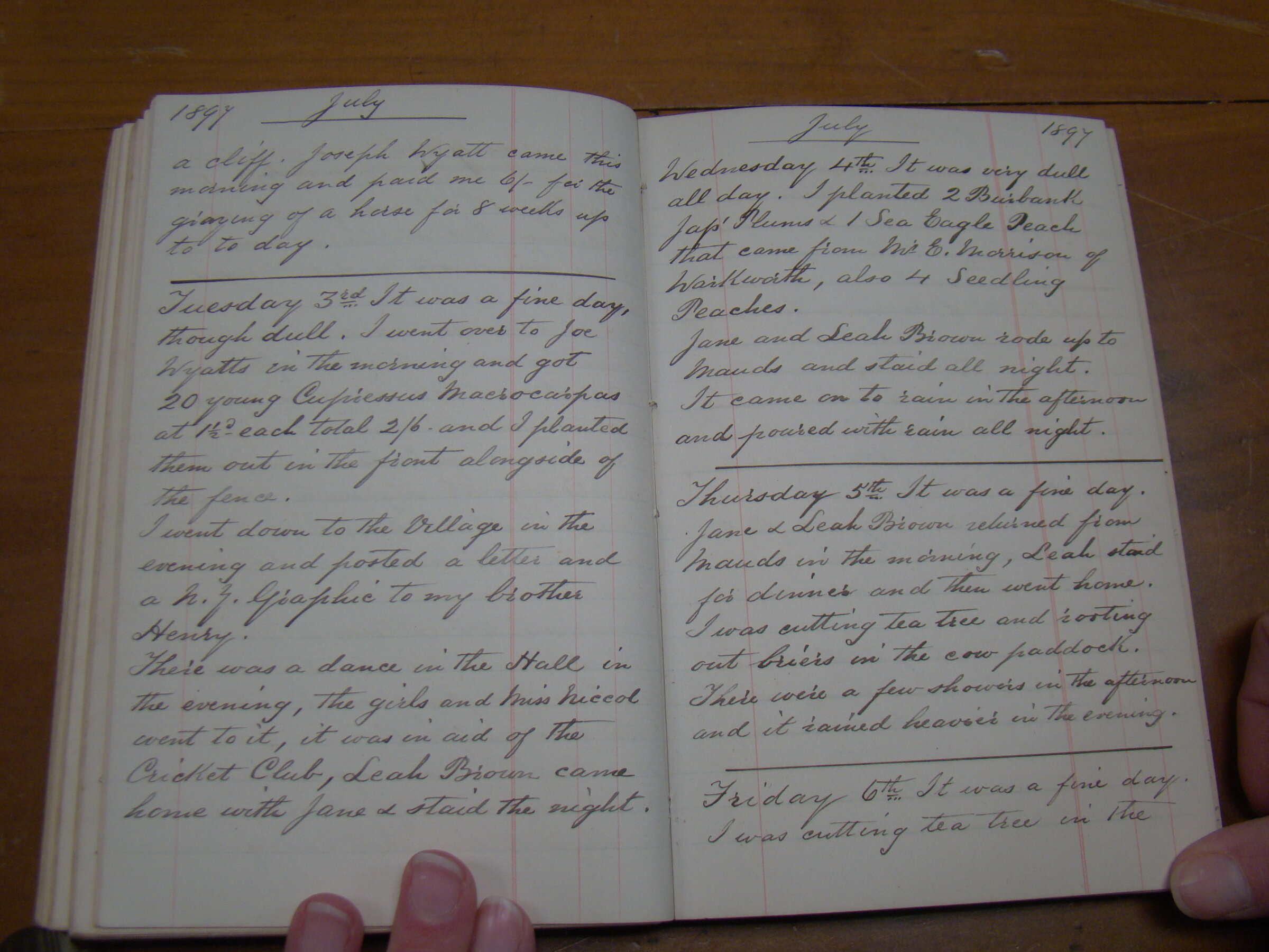 Original CS Clarke diary page