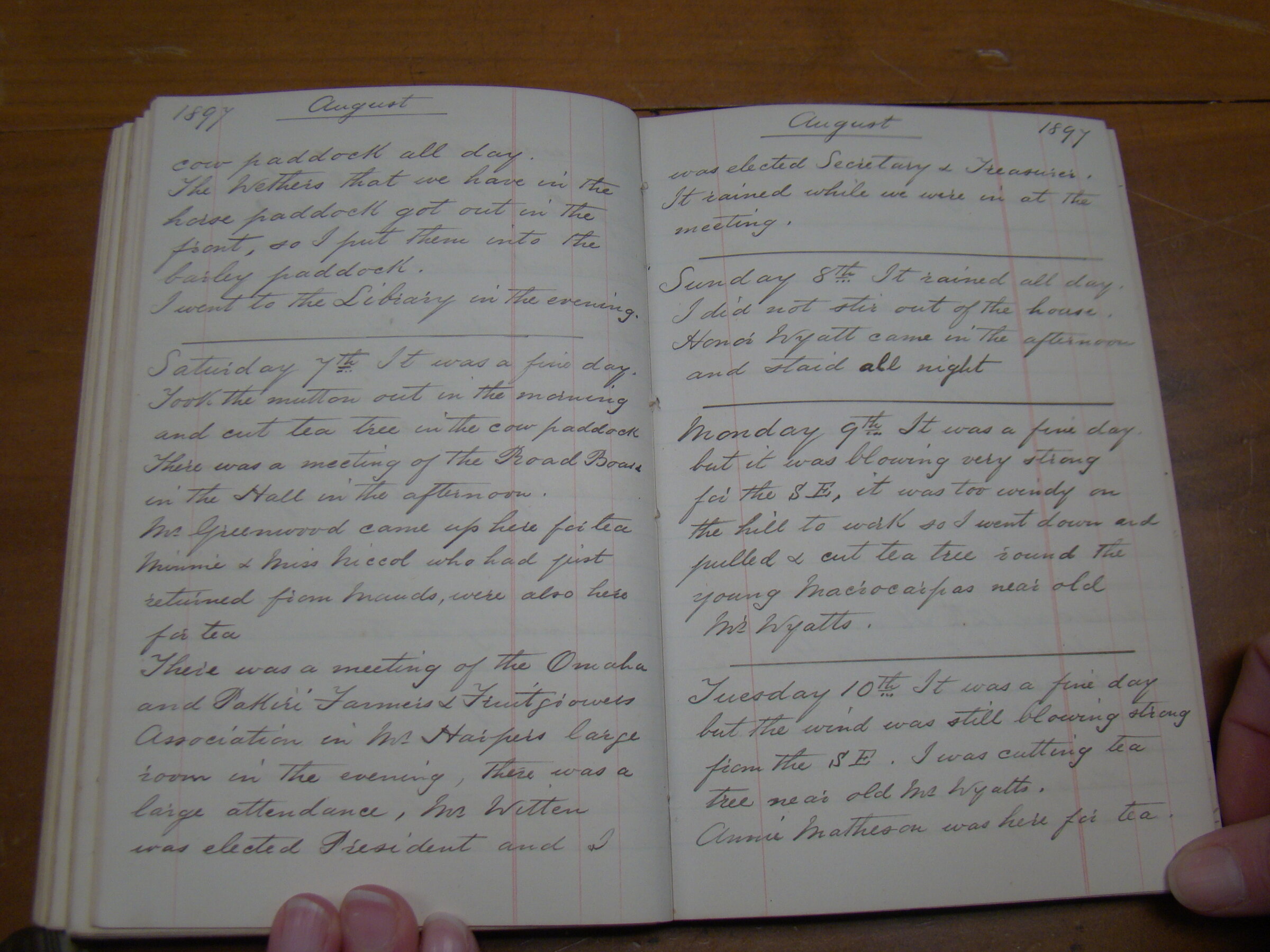 Original CS Clarke diary page