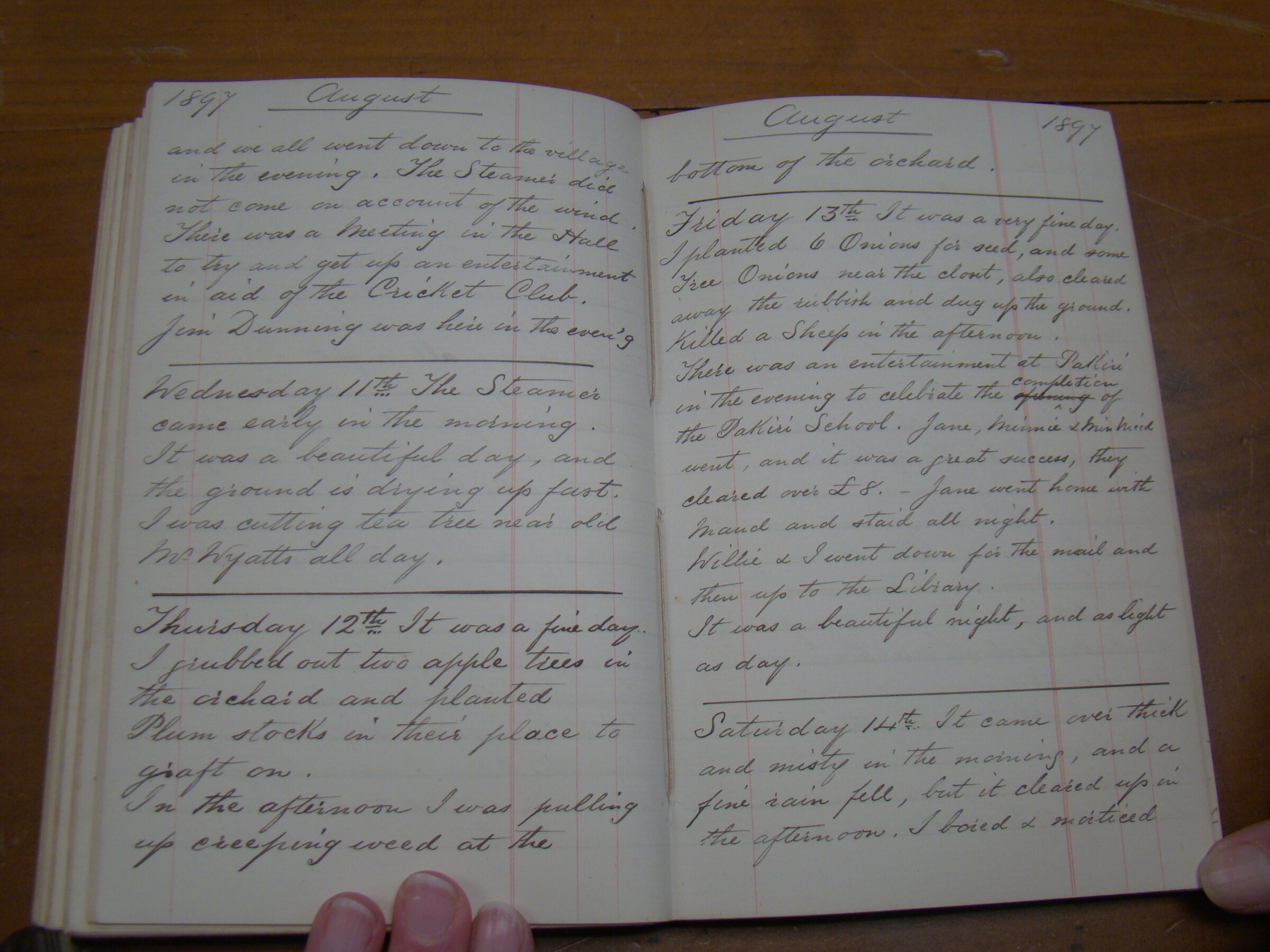 Original CS Clarke diary page
