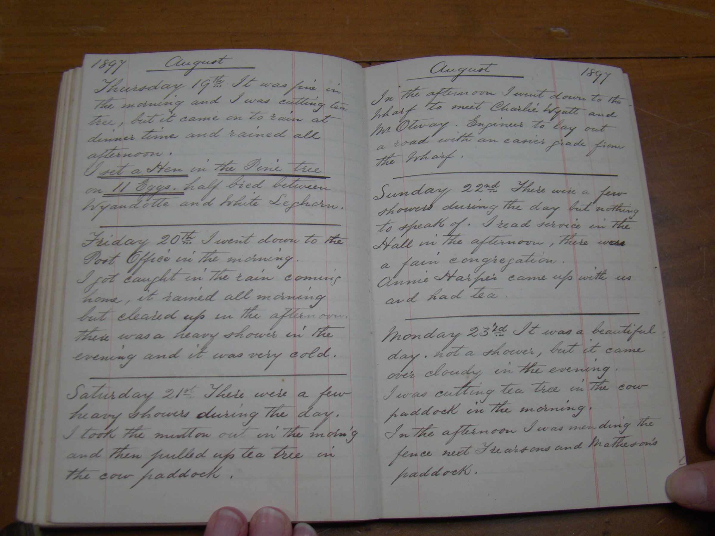 Original CS Clarke diary page