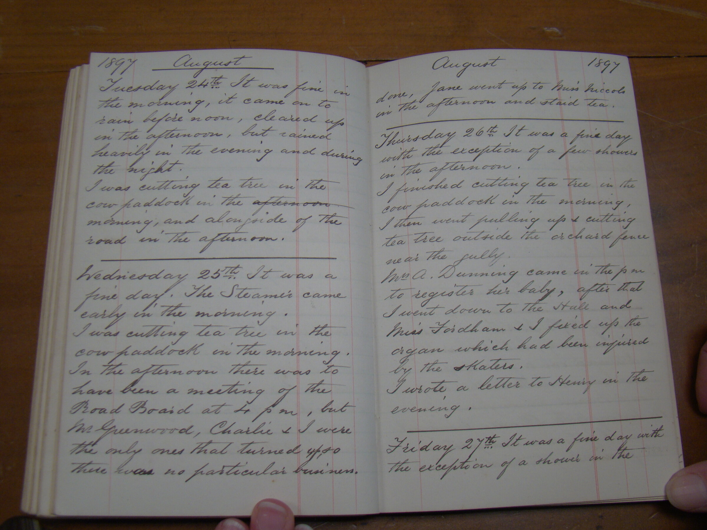 Original CS Clarke diary page