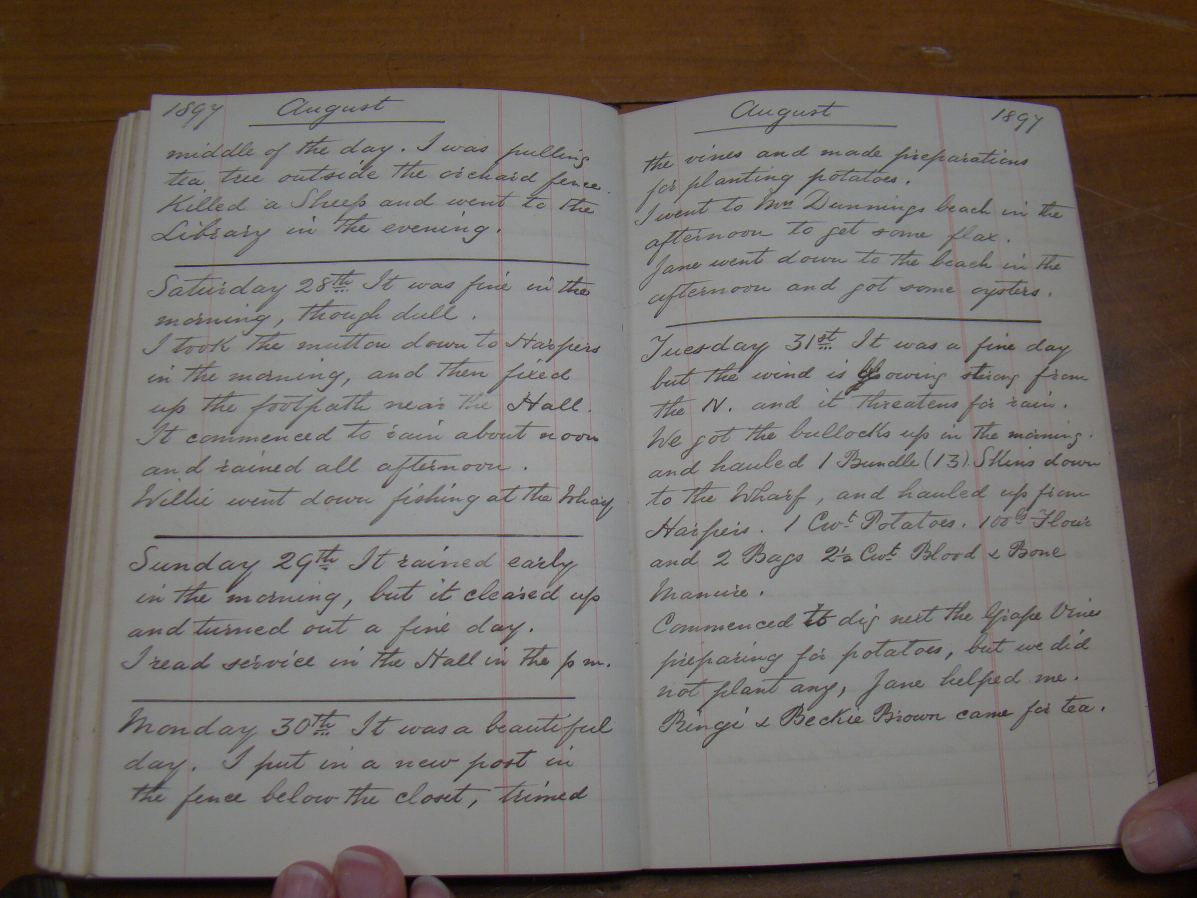 Original CS Clarke diary page