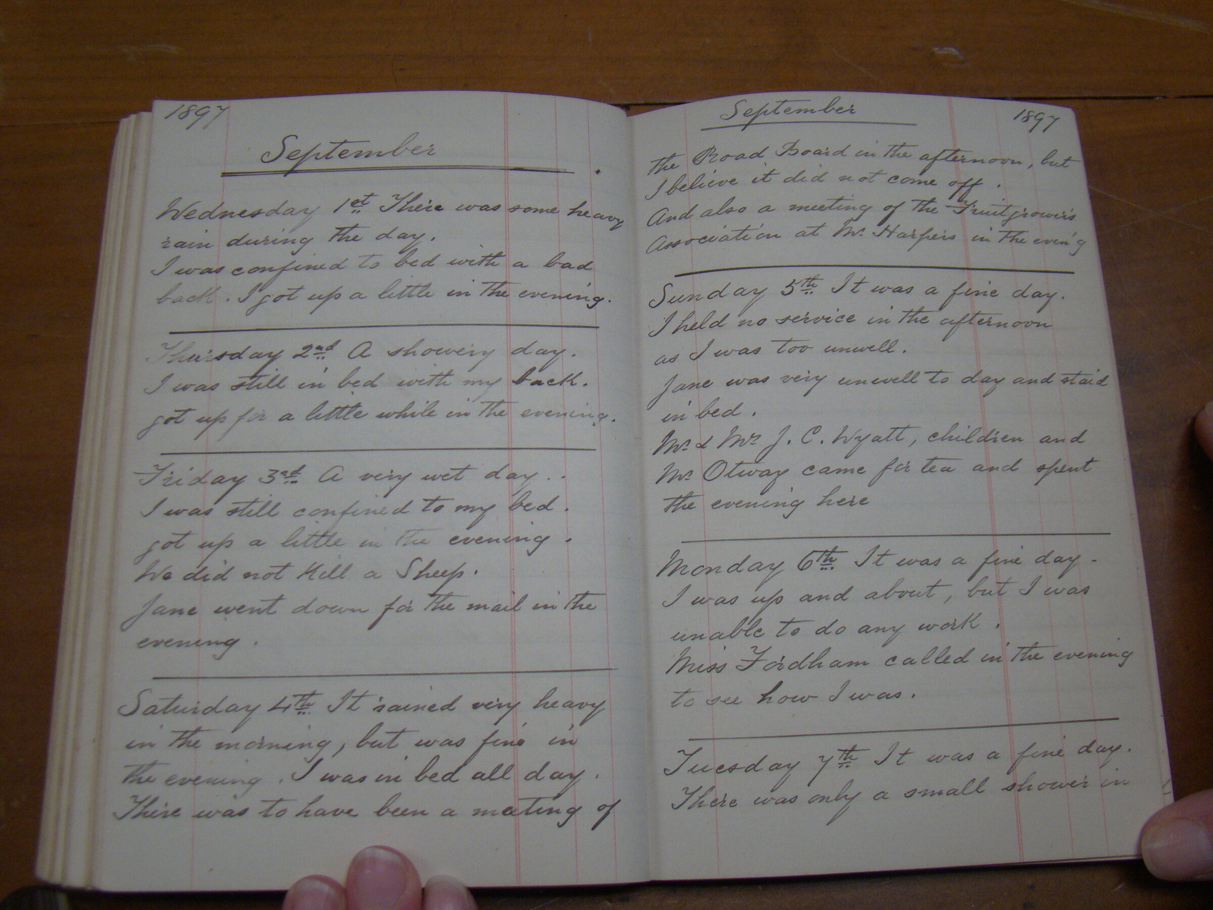 Original CS Clarke diary page