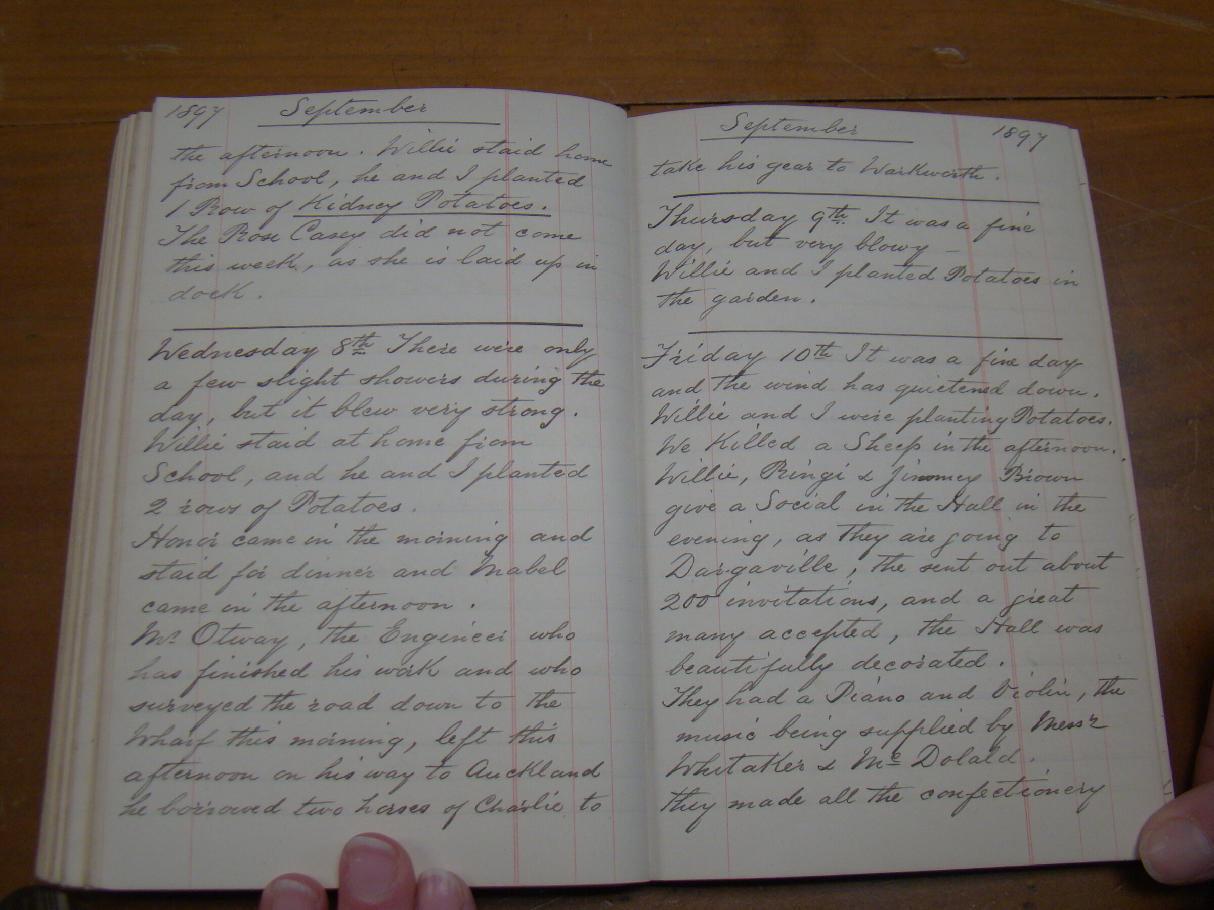 Original CS Clarke diary page