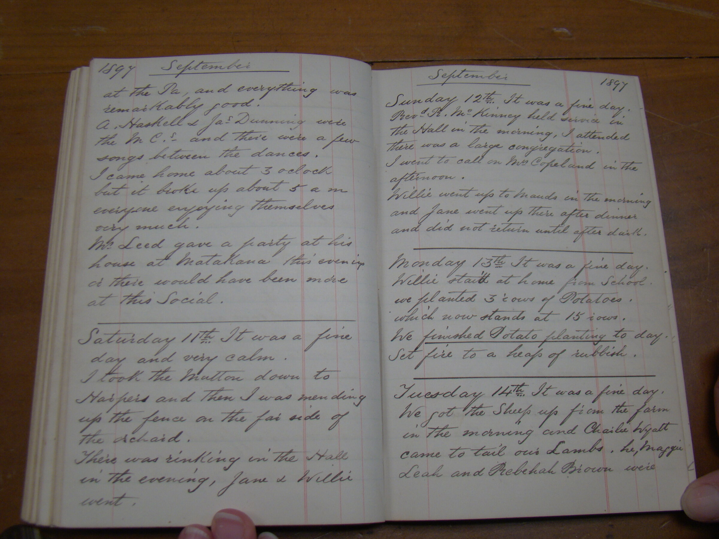 Original CS Clarke diary page