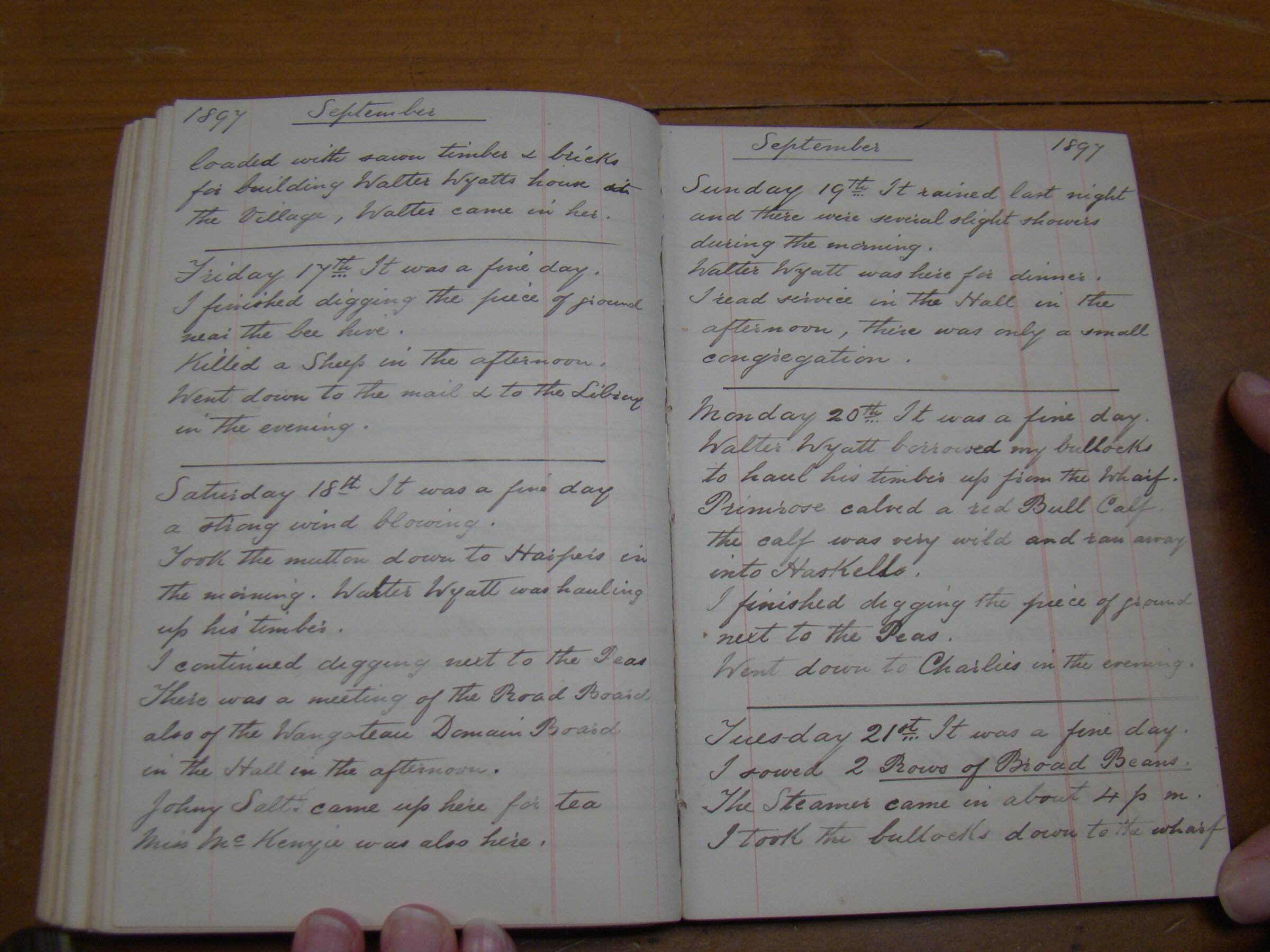 Original CS Clarke diary page