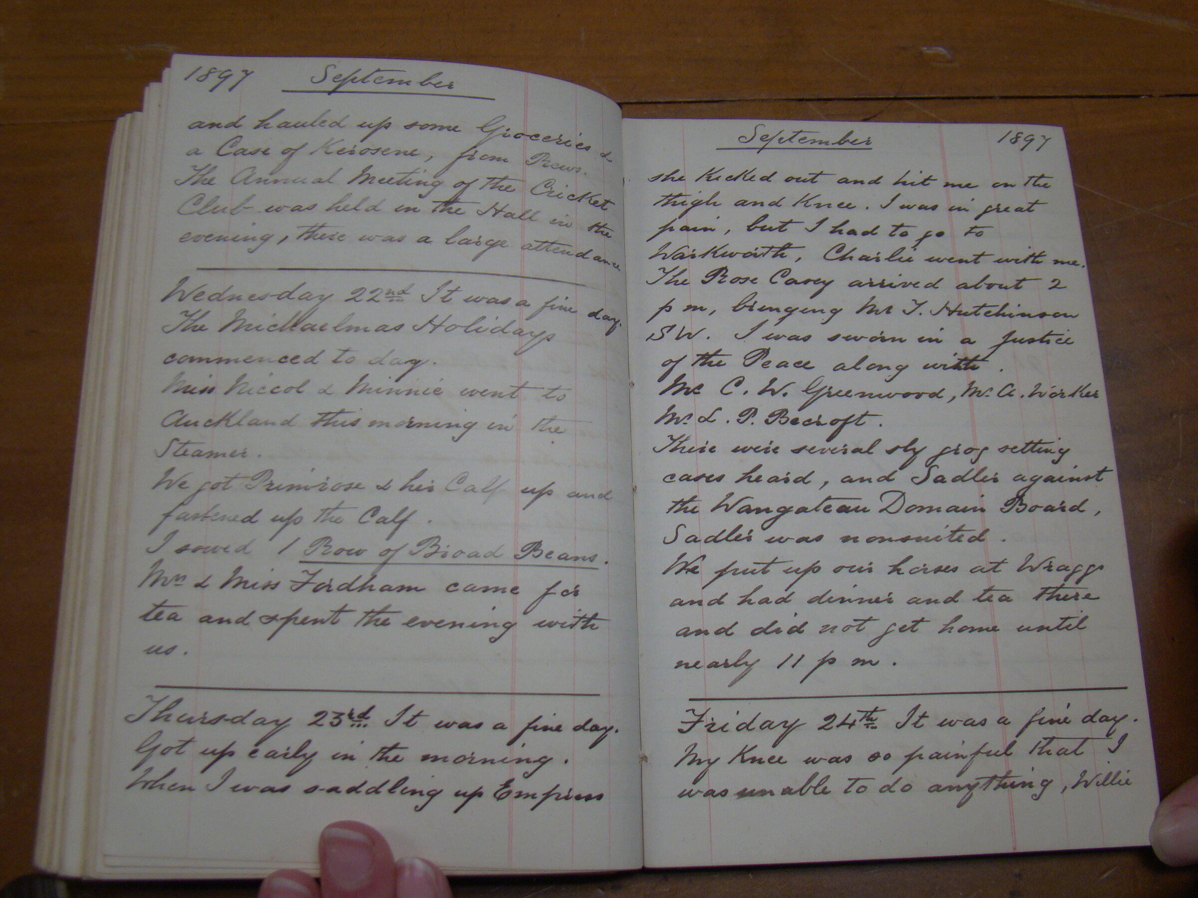 Original CS Clarke diary page