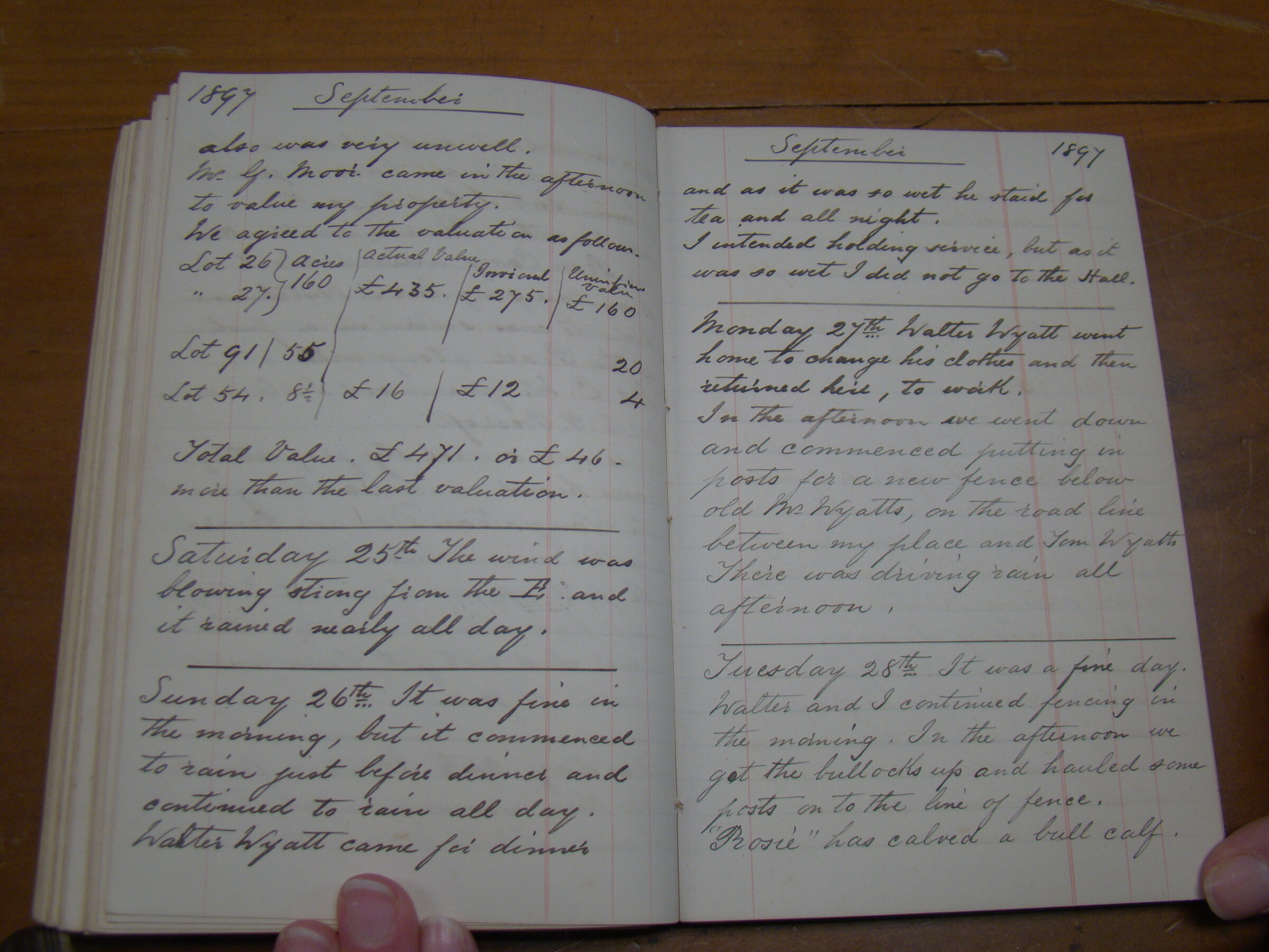 Original CS Clarke diary page