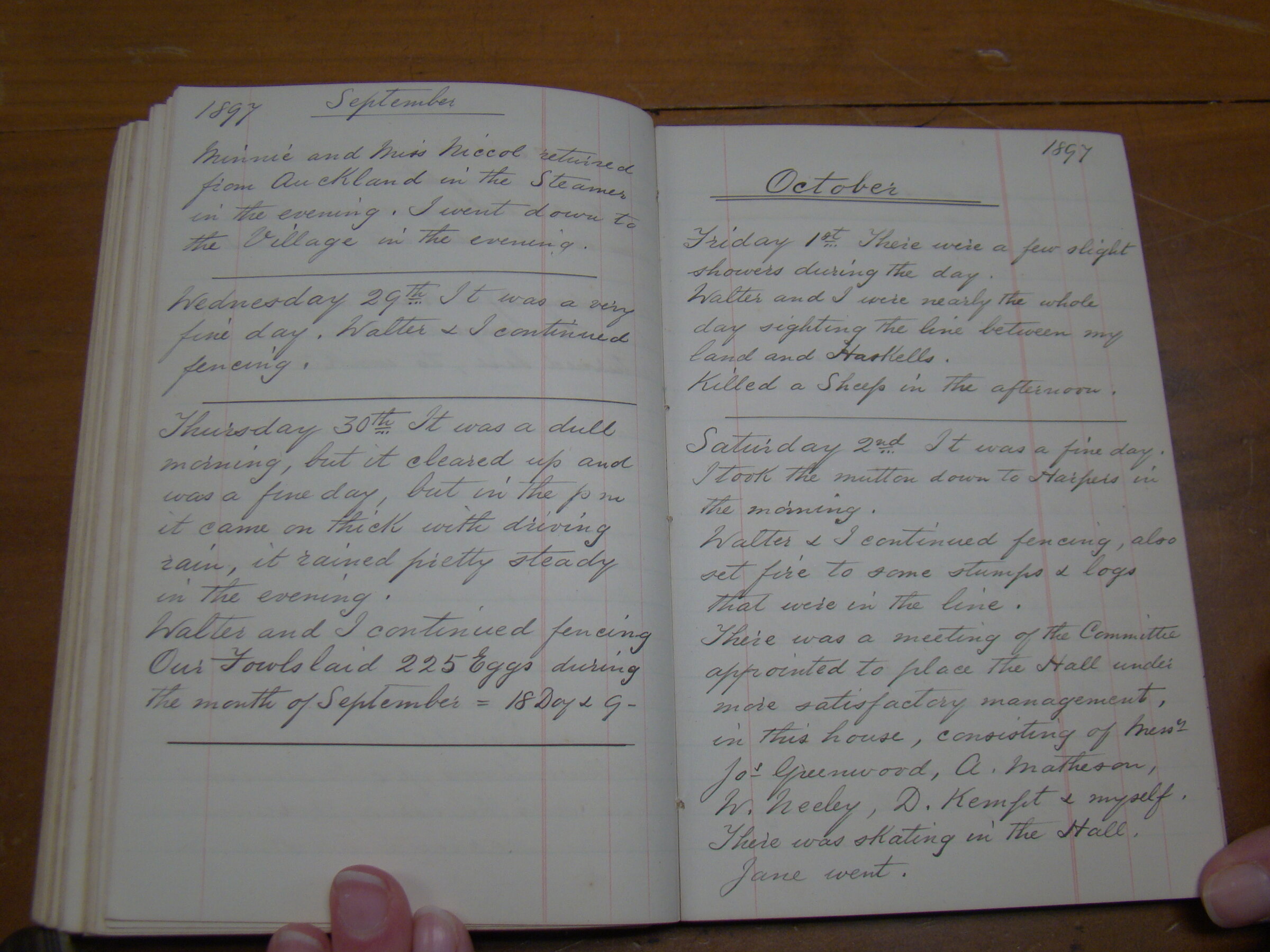 Original CS Clarke diary page