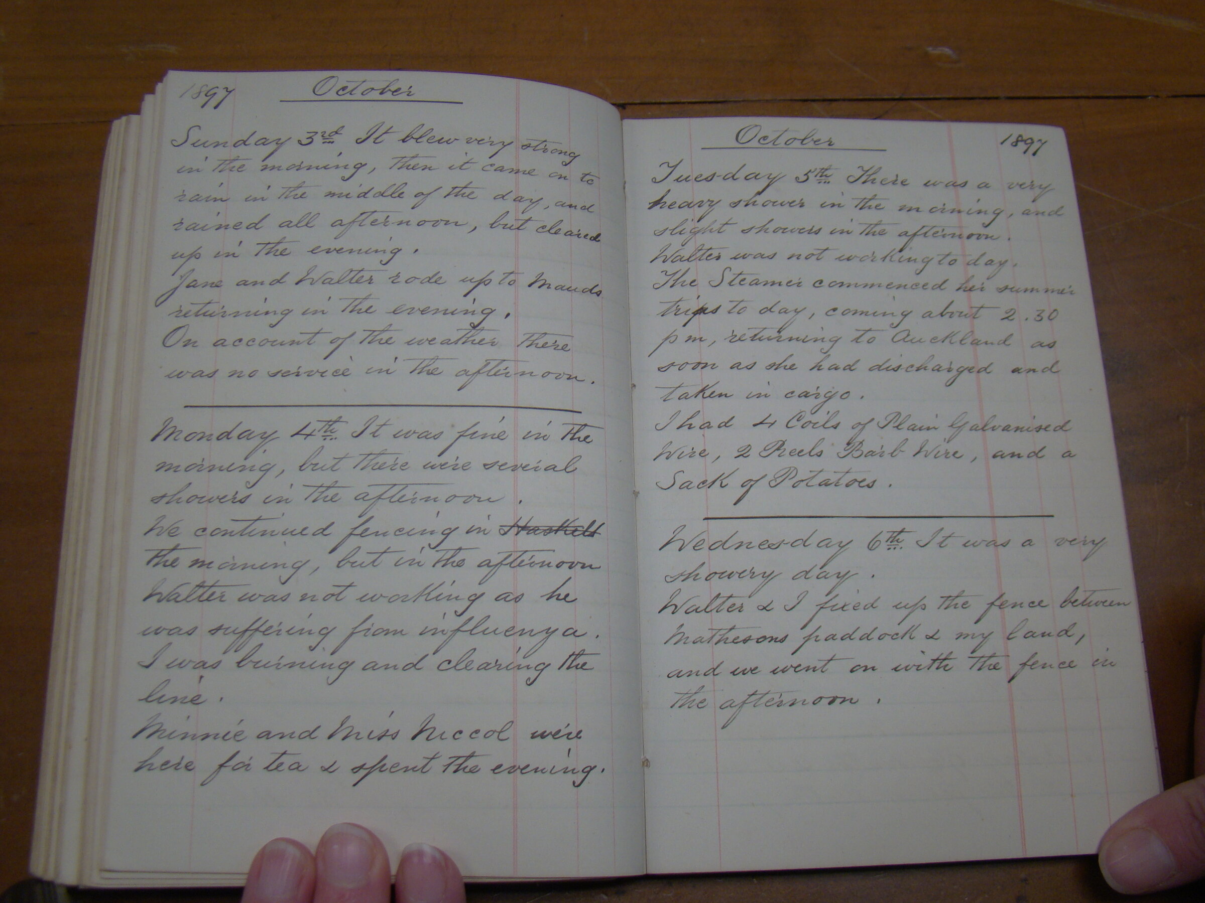 Original CS Clarke diary page