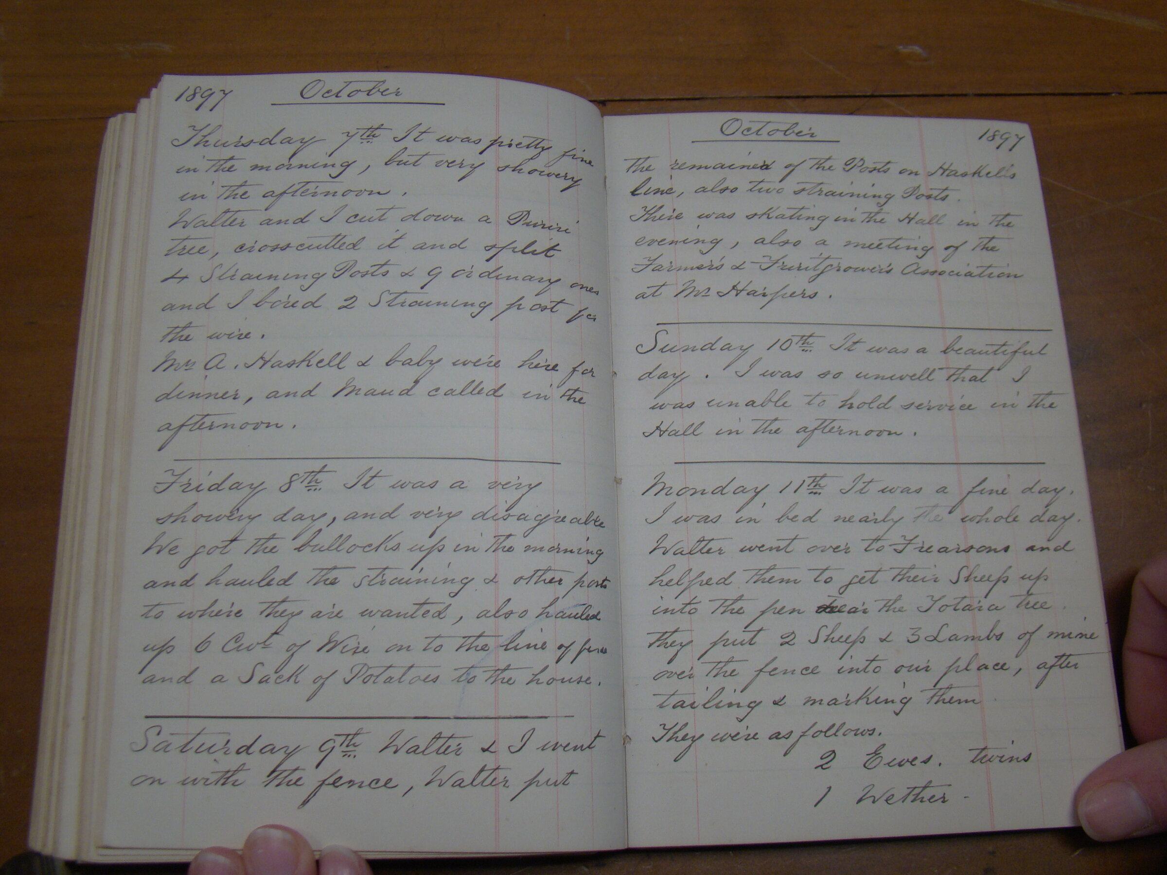 Original CS Clarke diary page