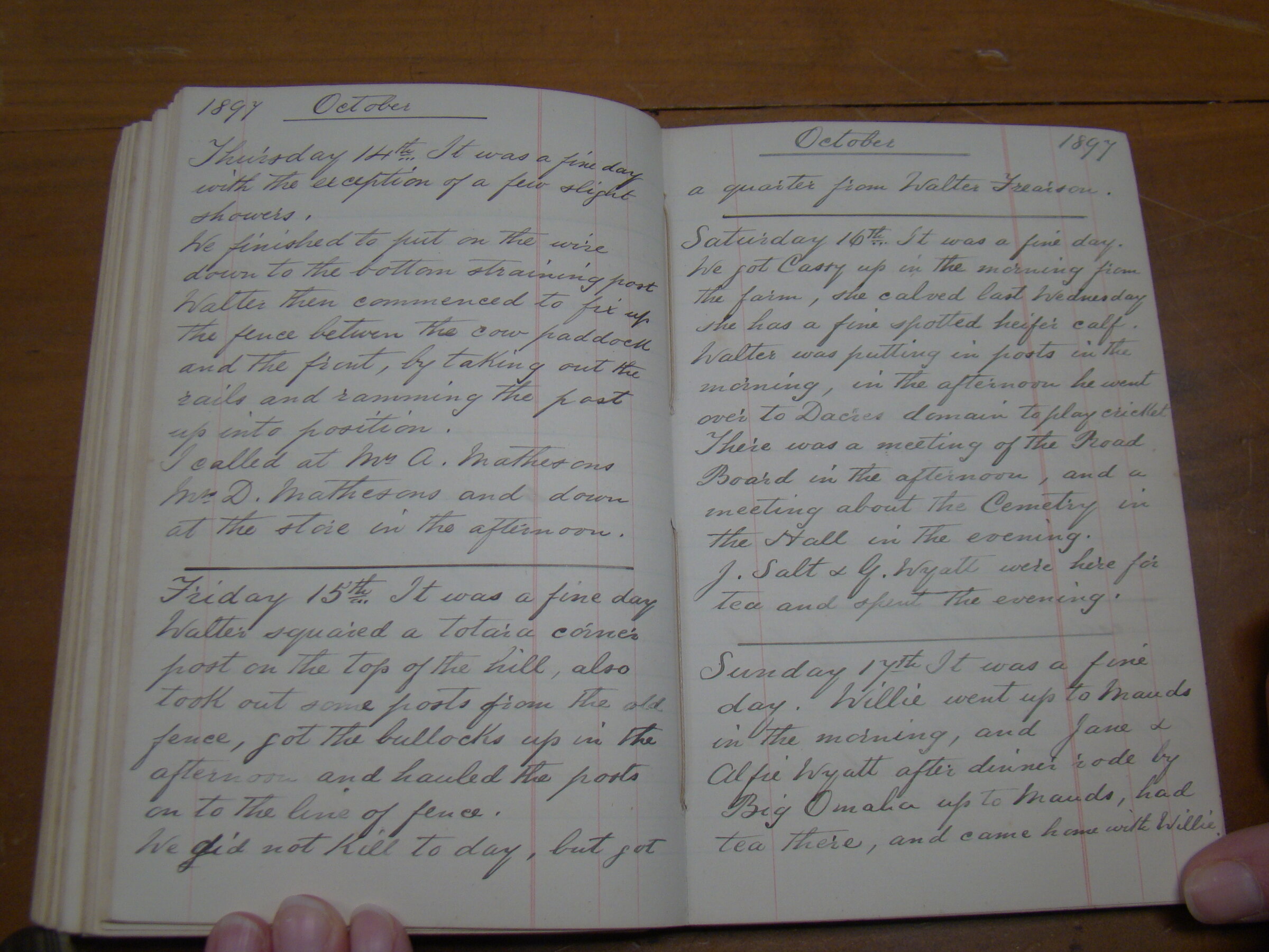 Original CS Clarke diary page
