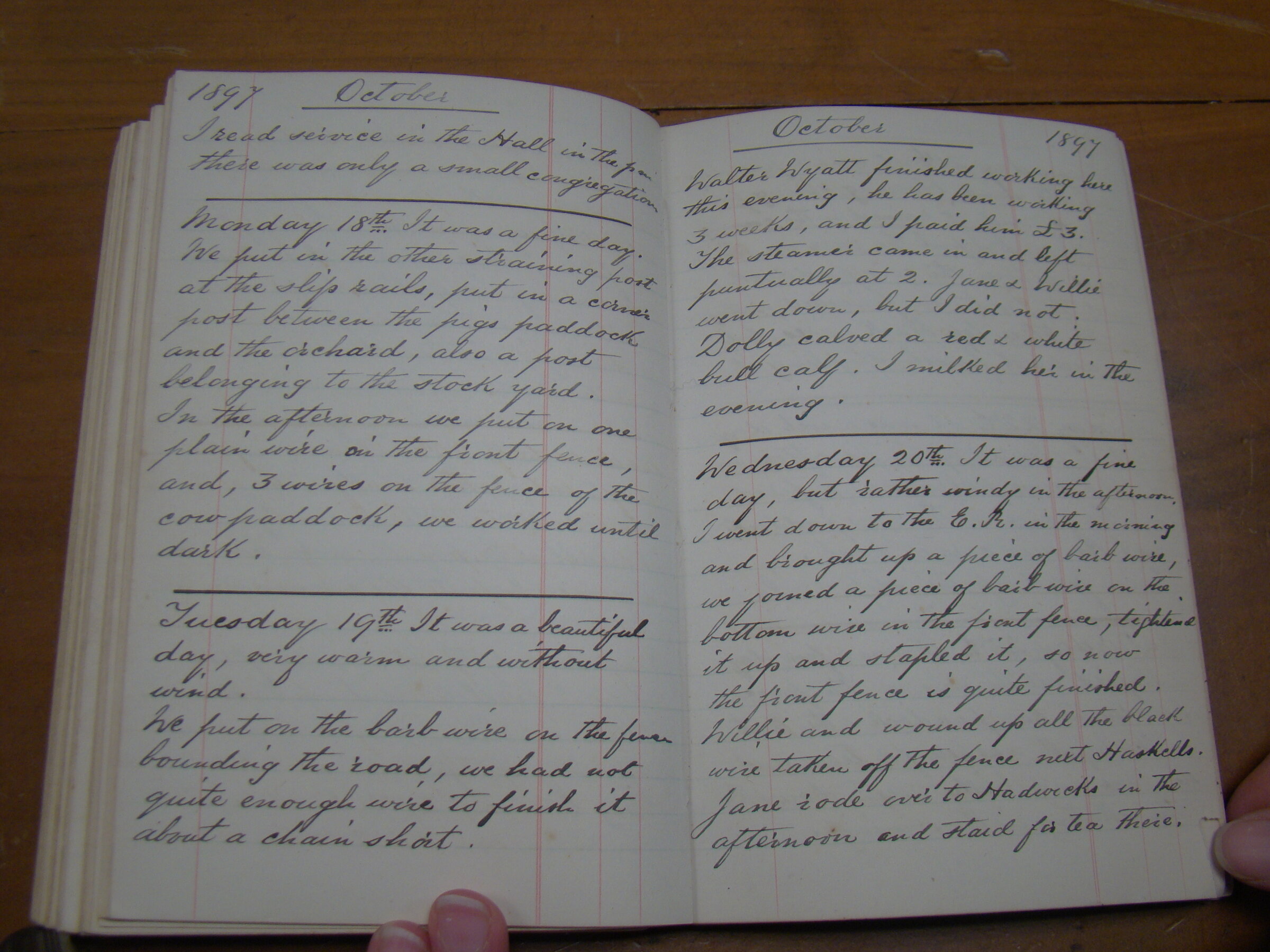 Original CS Clarke diary page