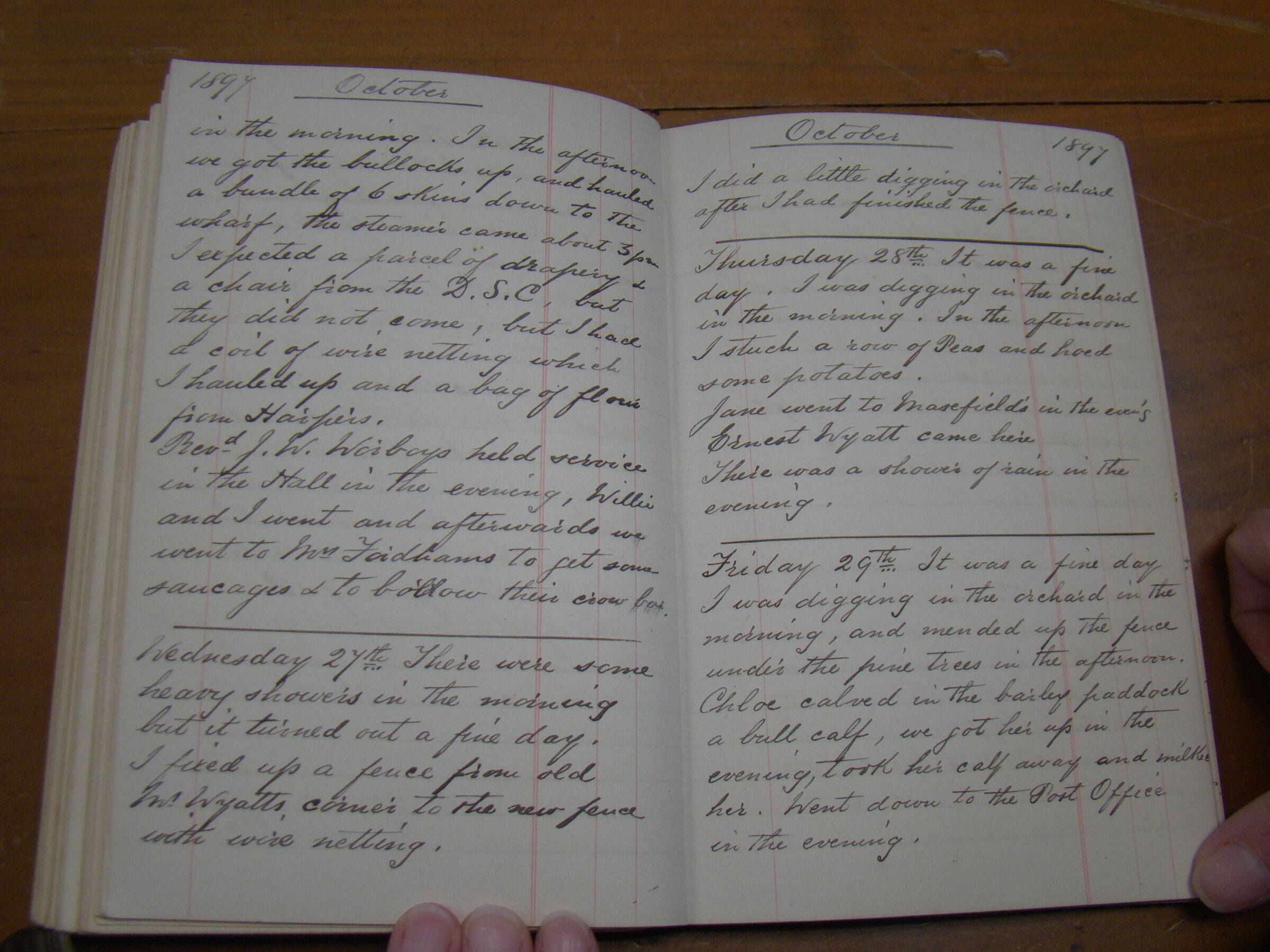 Original CS Clarke diary page