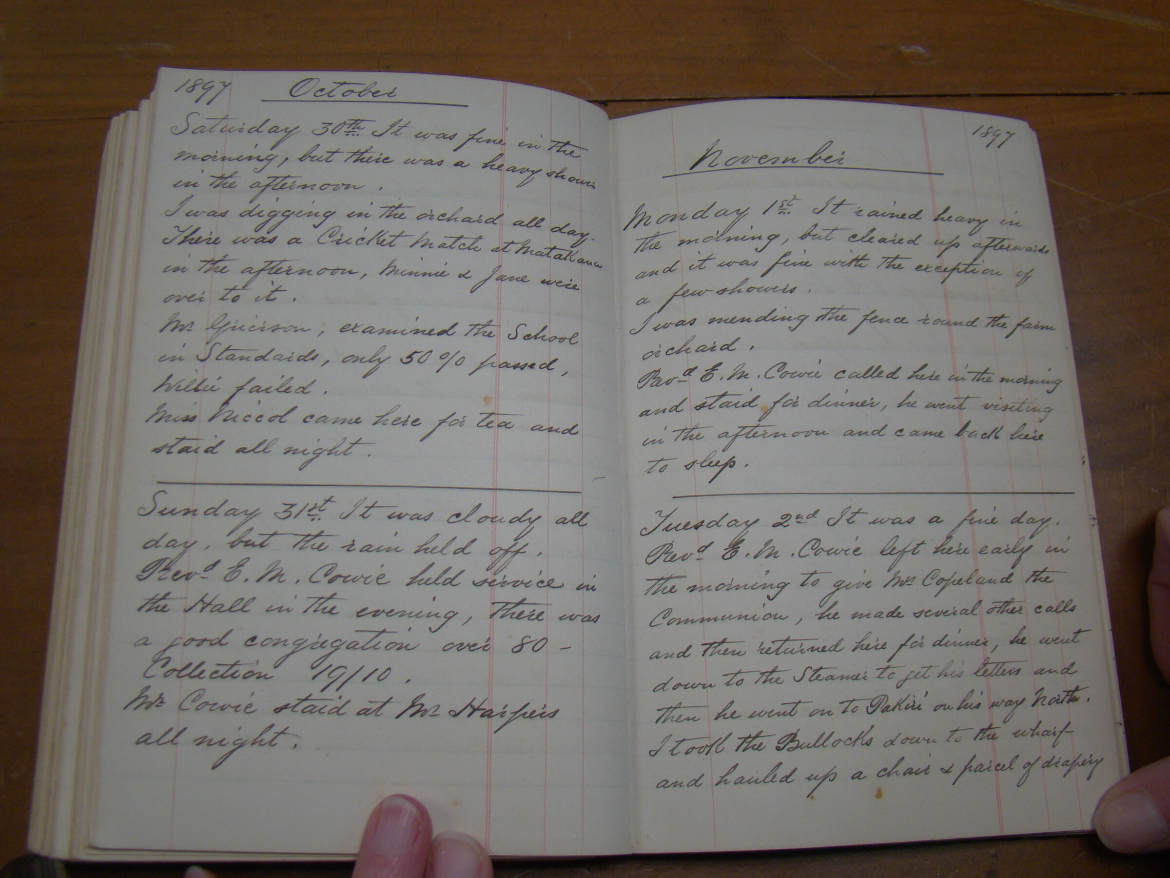 Original CS Clarke diary page
