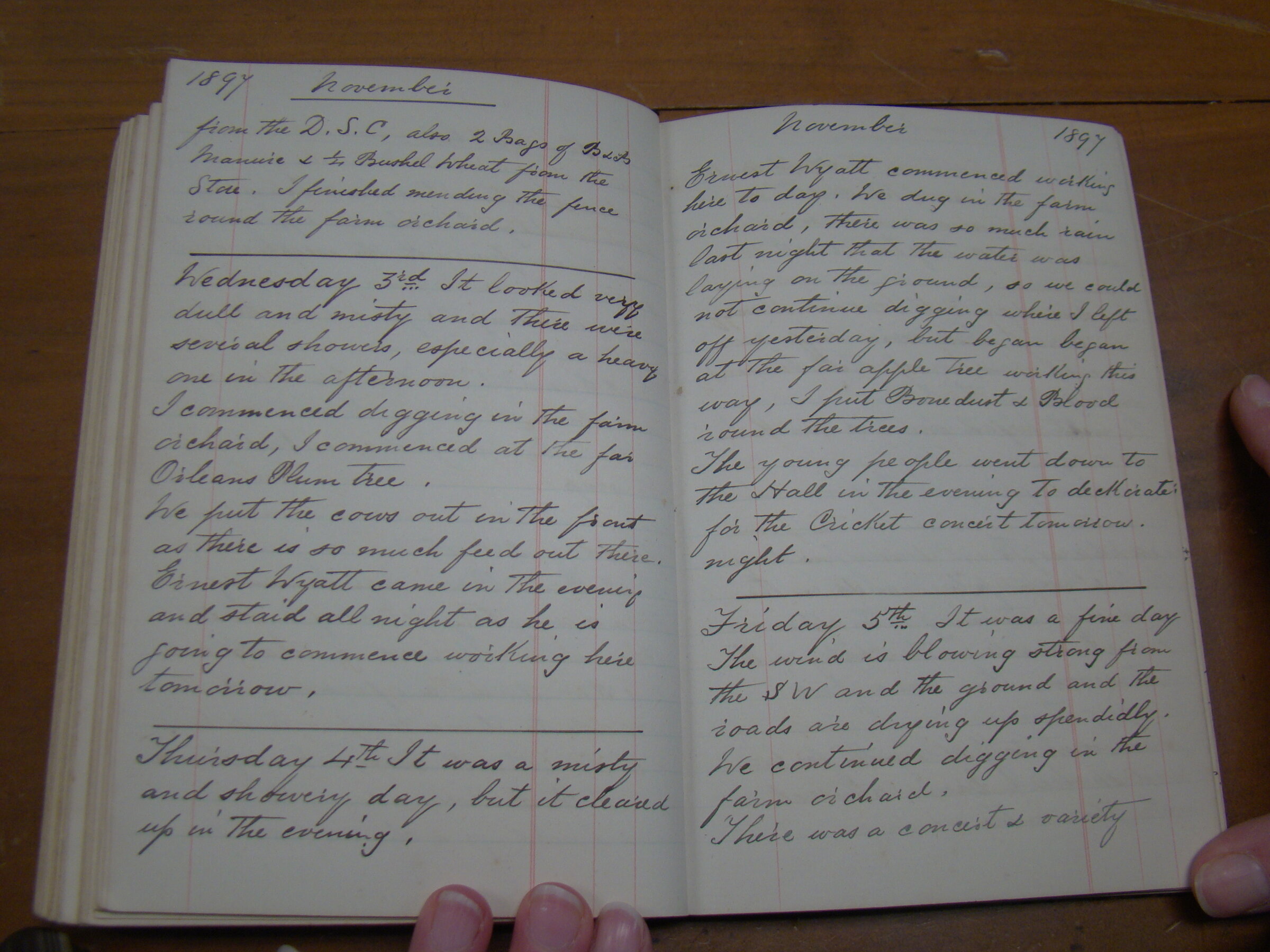Original CS Clarke diary page
