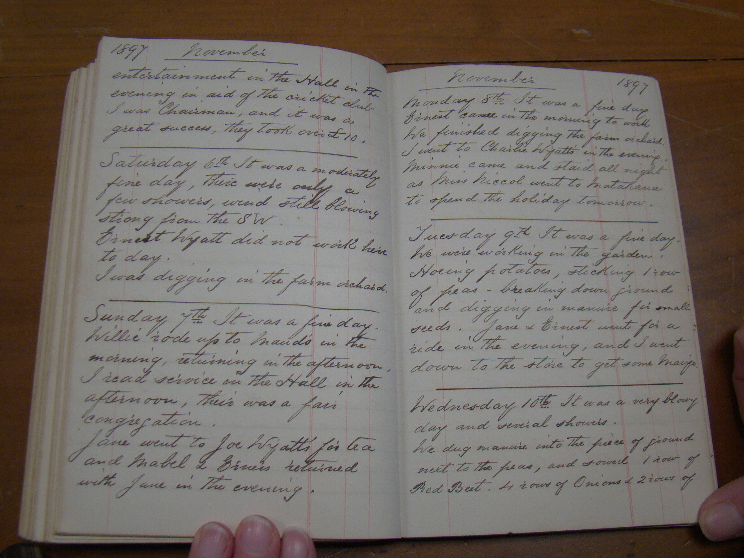 Original CS Clarke diary page