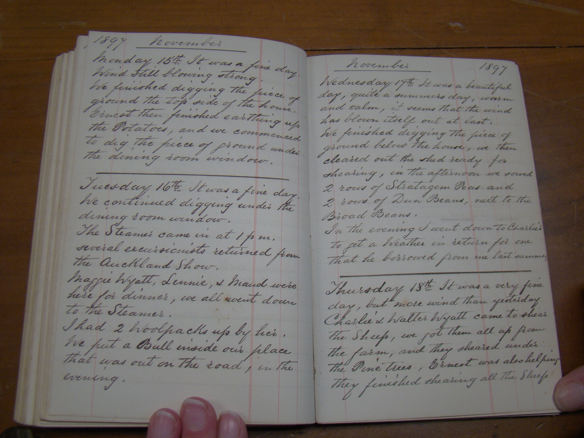Original CS Clarke diary page