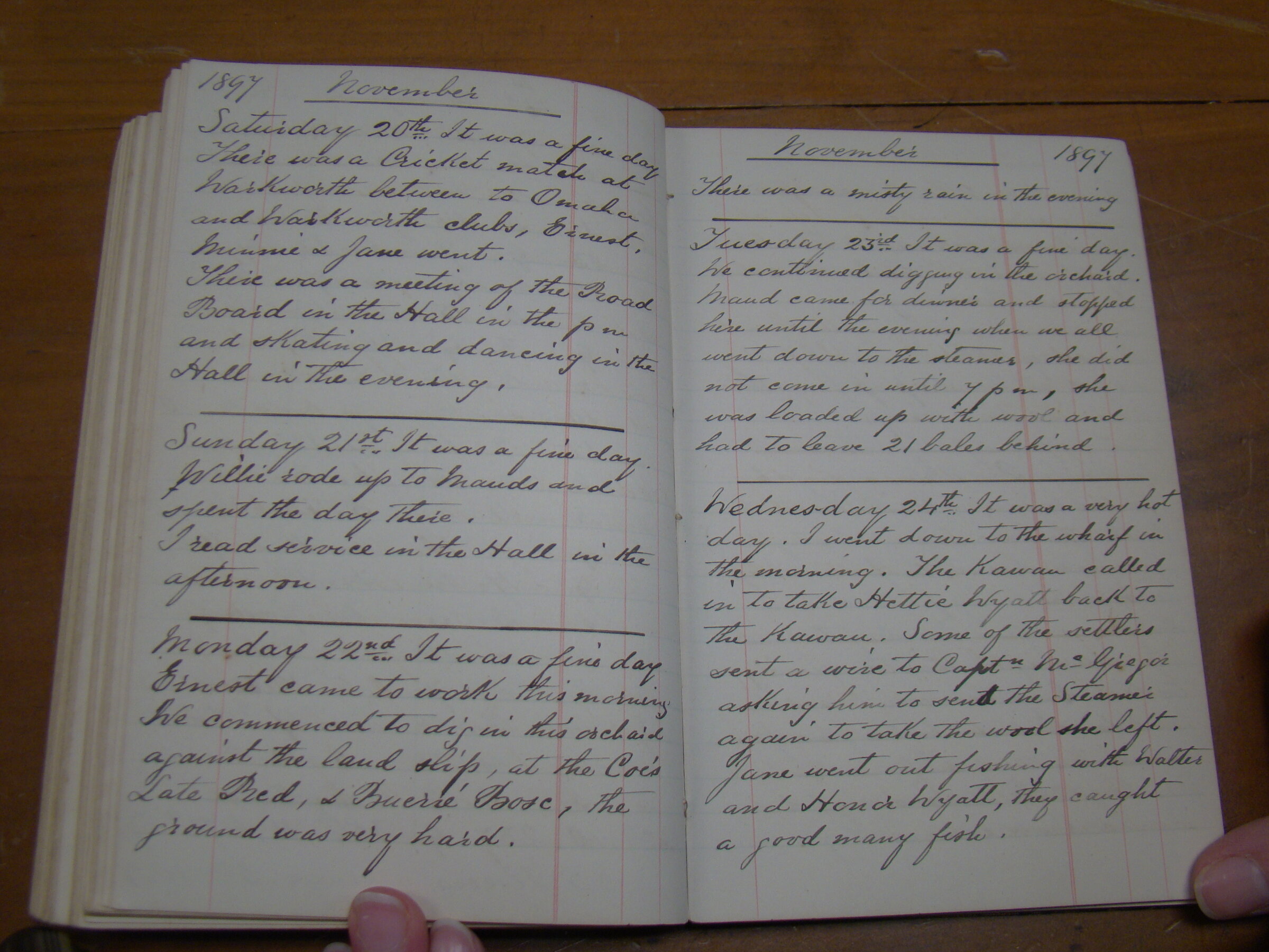 Original CS Clarke diary page