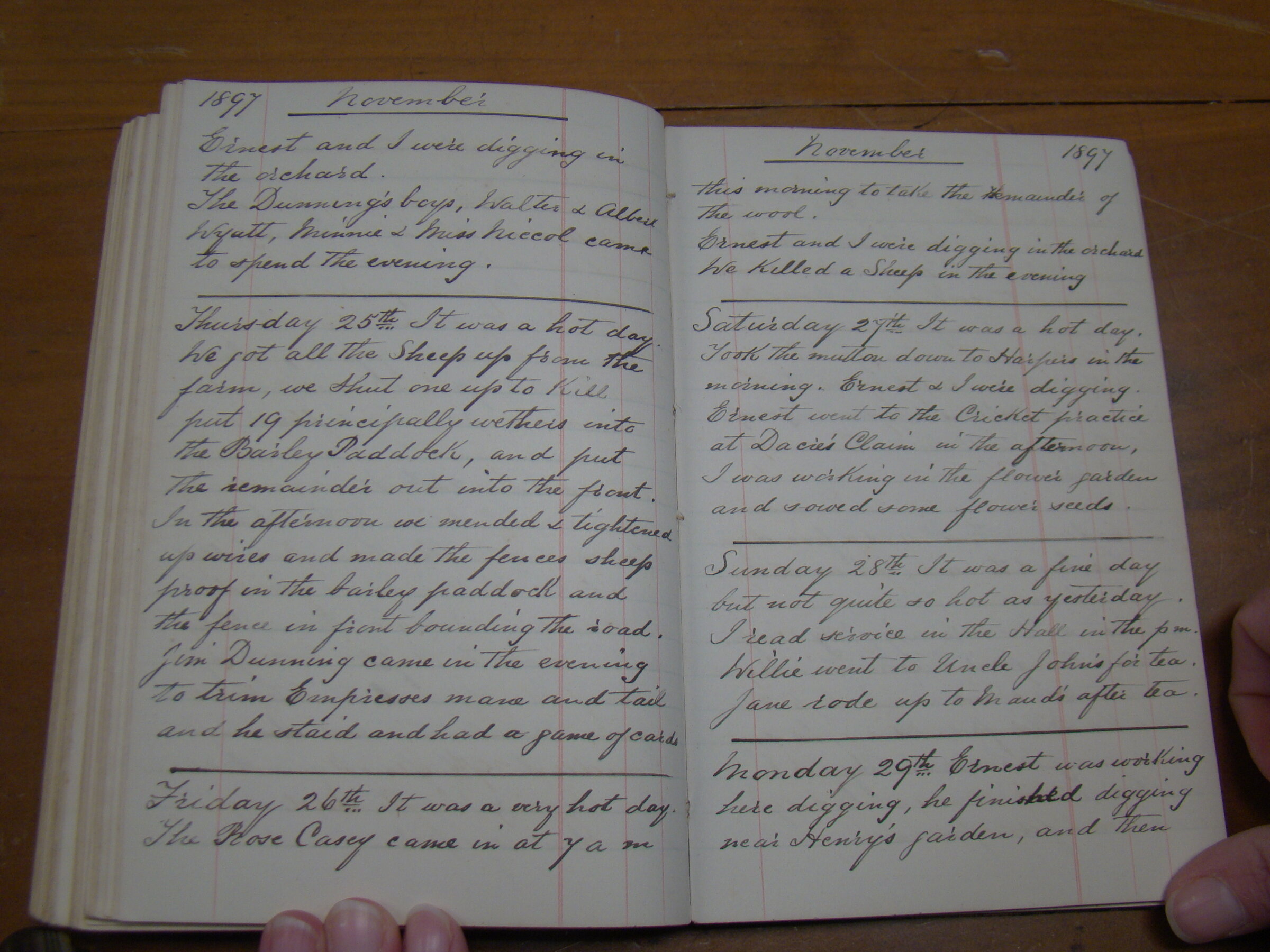 Original CS Clarke diary page