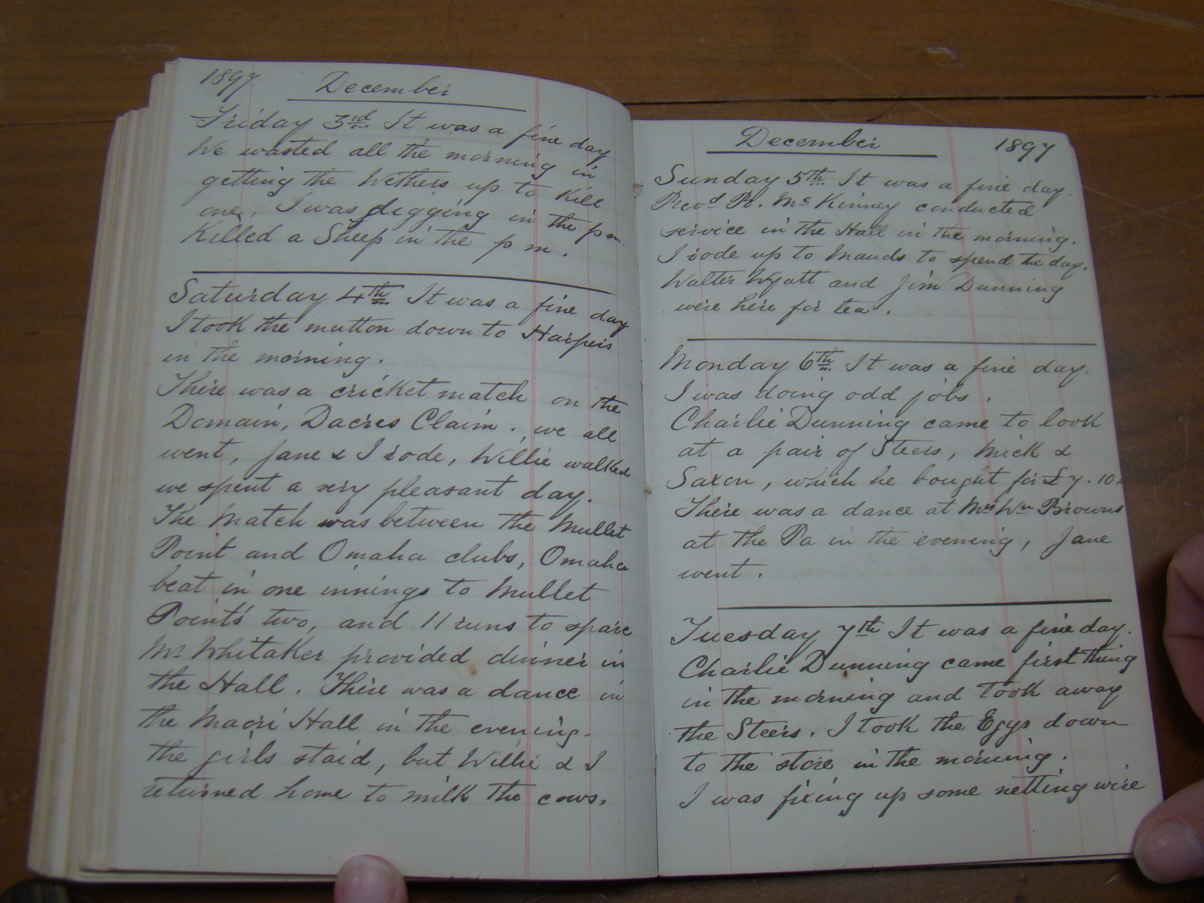 Original CS Clarke diary page