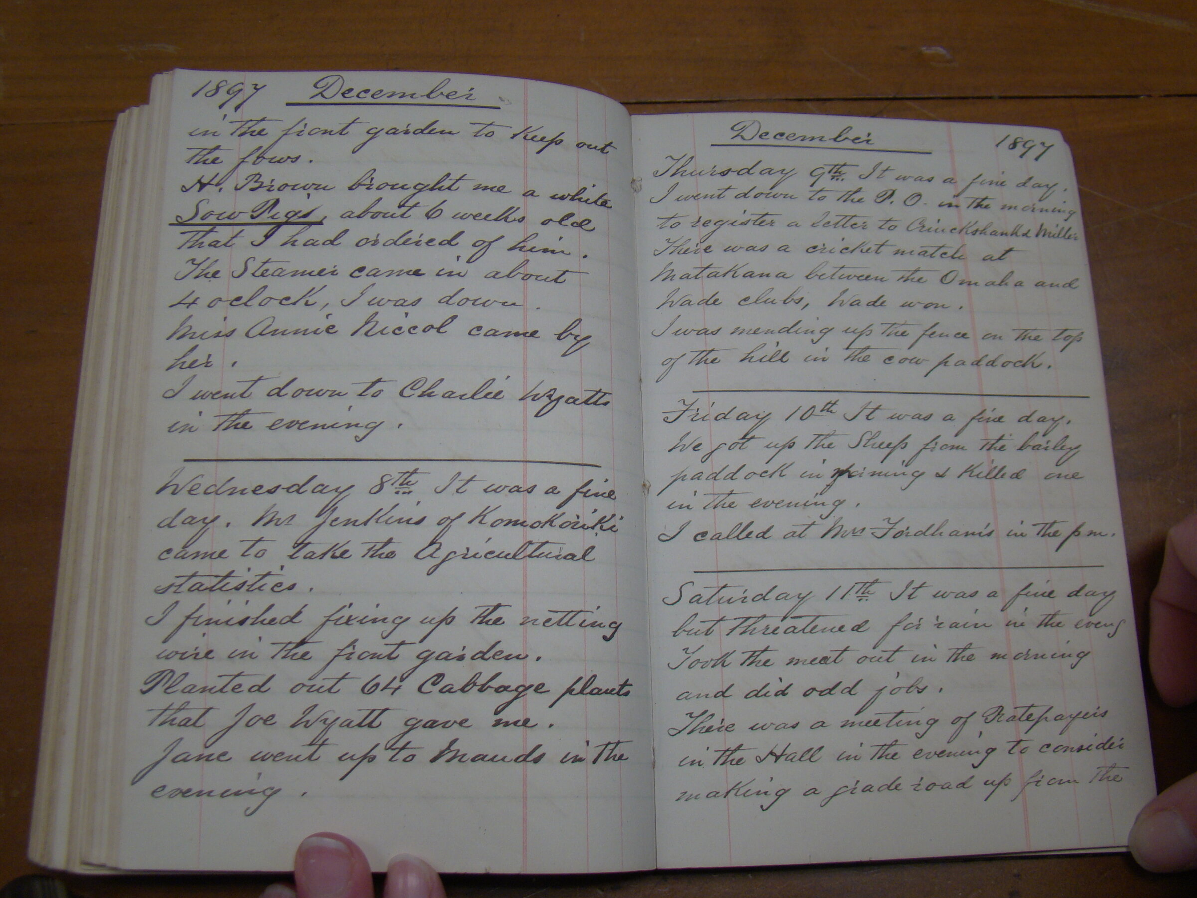 Original CS Clarke diary page