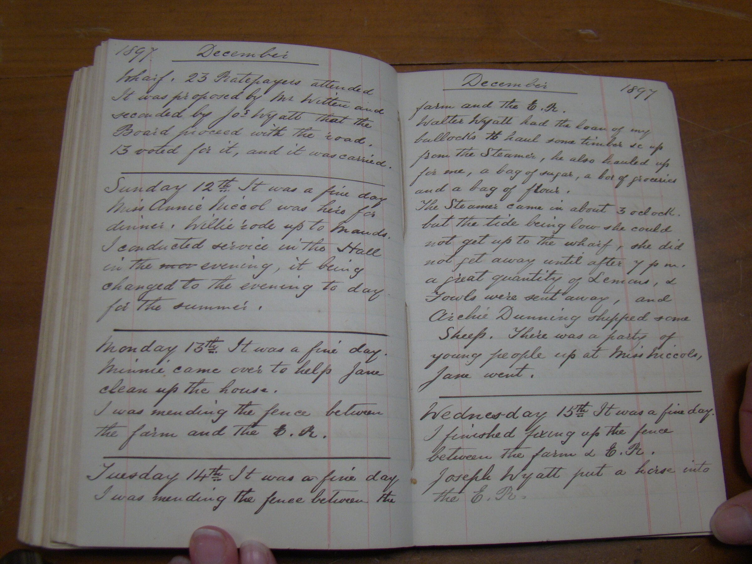 Original CS Clarke diary page