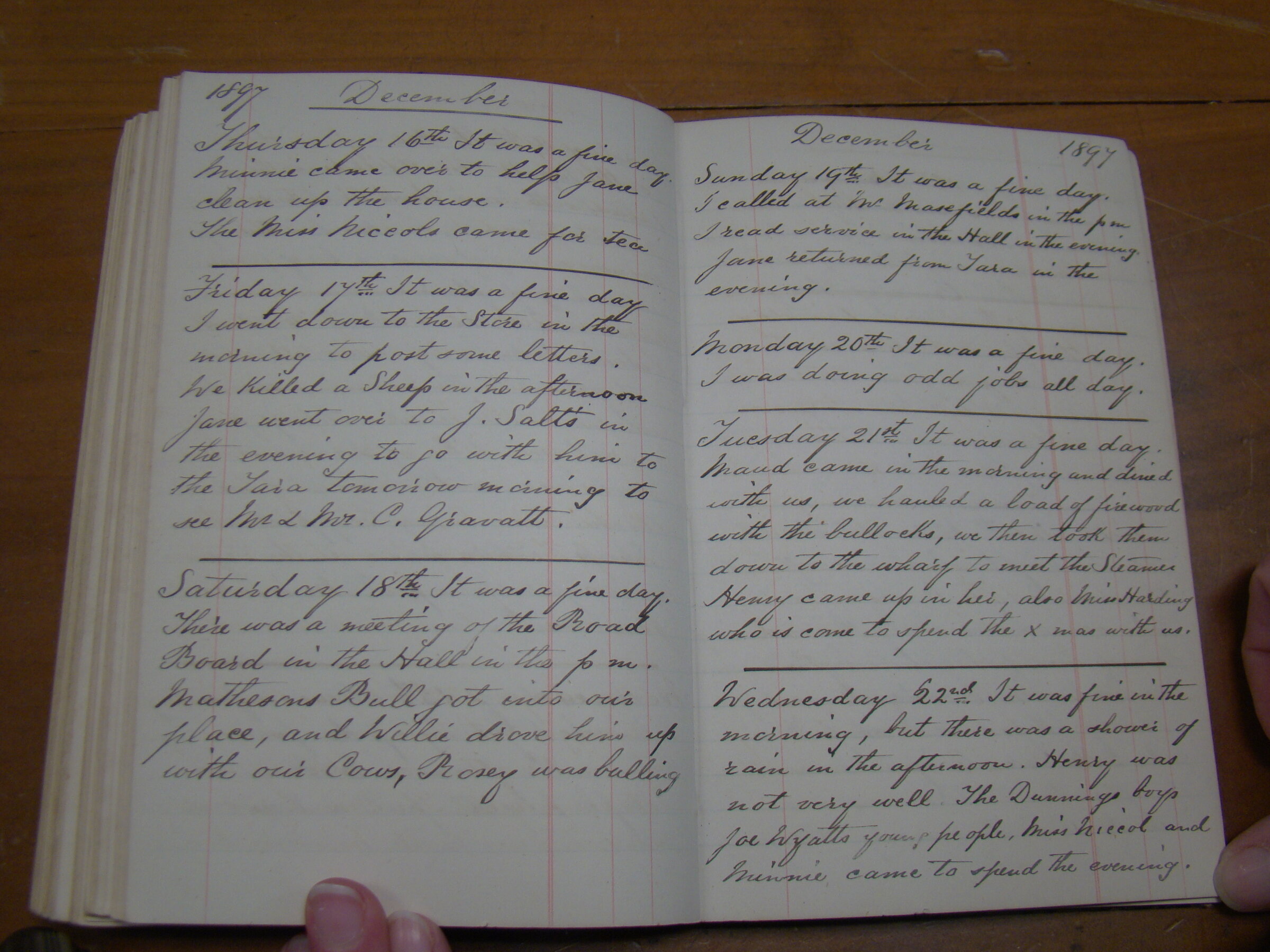 Original CS Clarke diary page