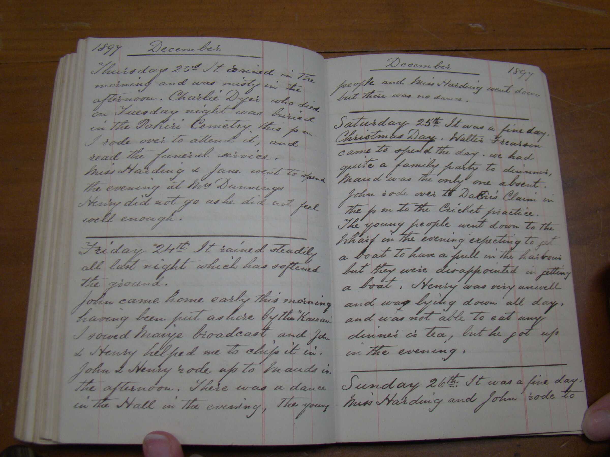 Original CS Clarke diary page
