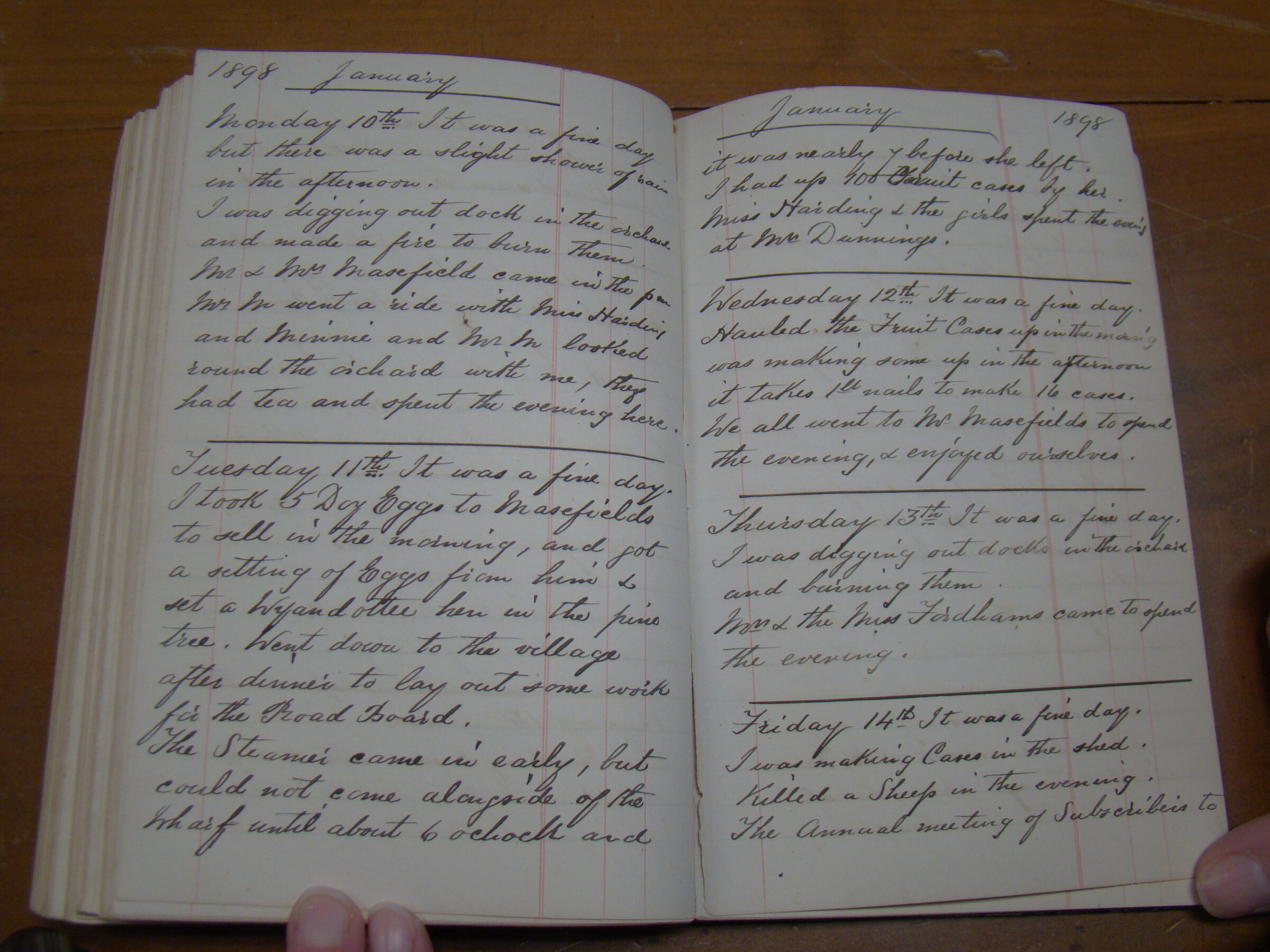Original CS Clarke diary page