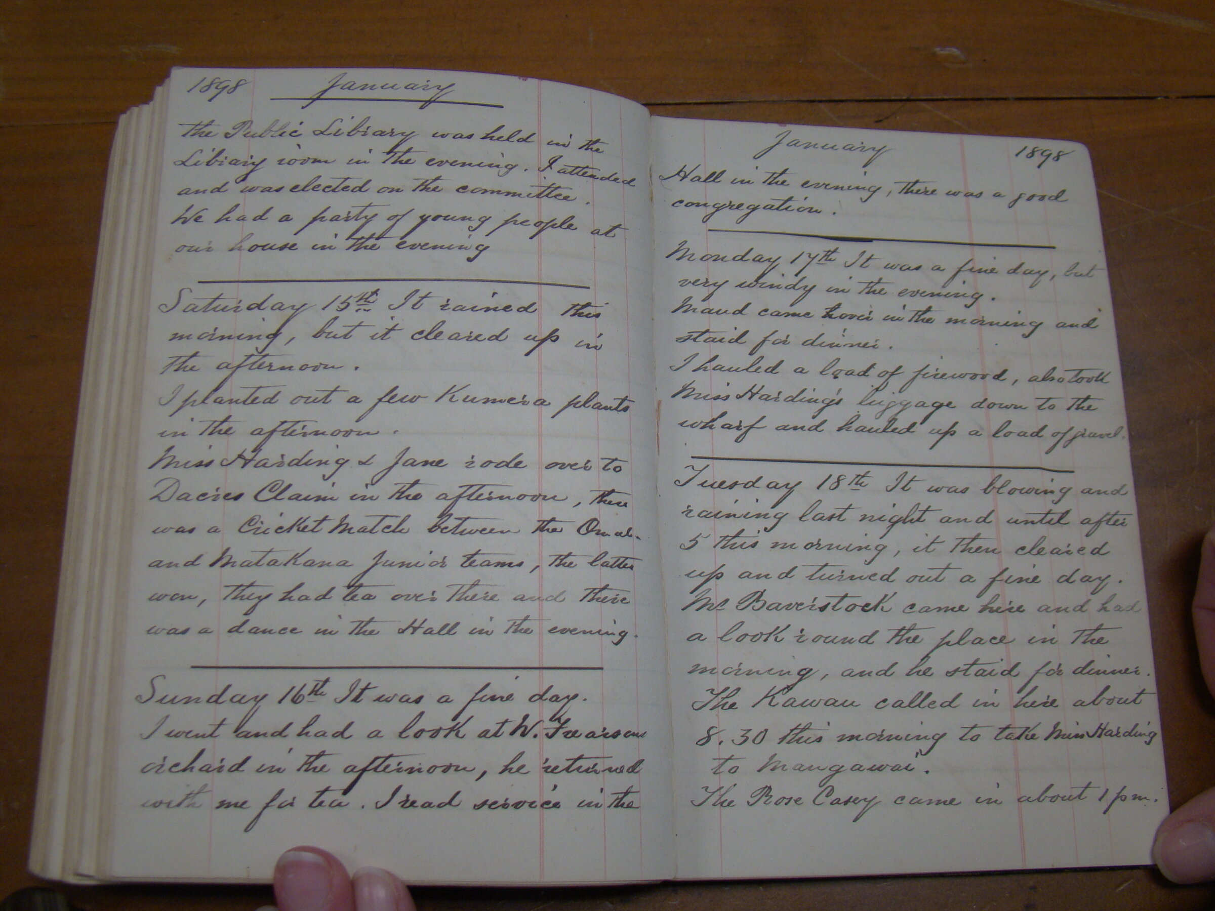 Original CS Clarke diary page