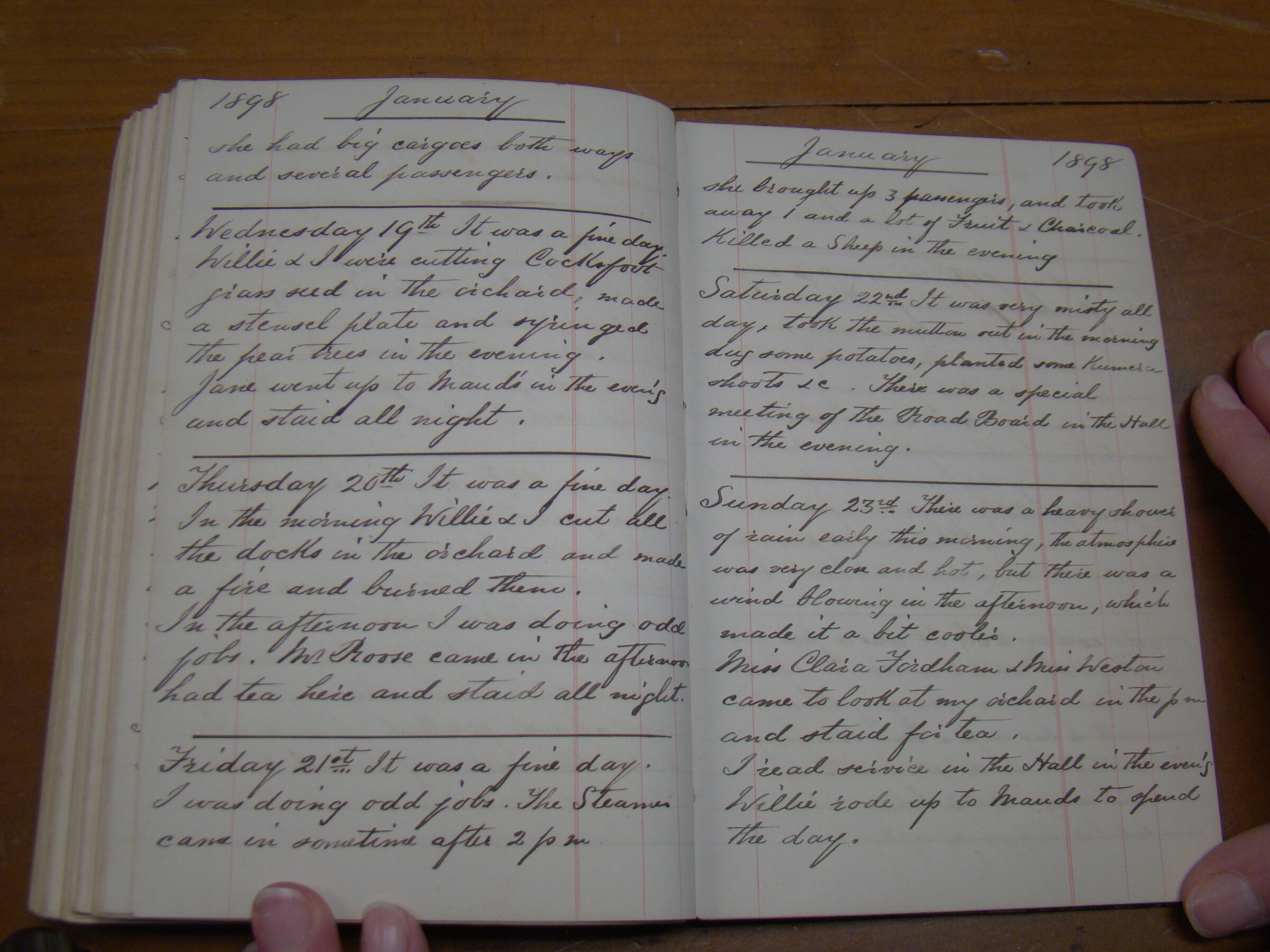 Original CS Clarke diary page