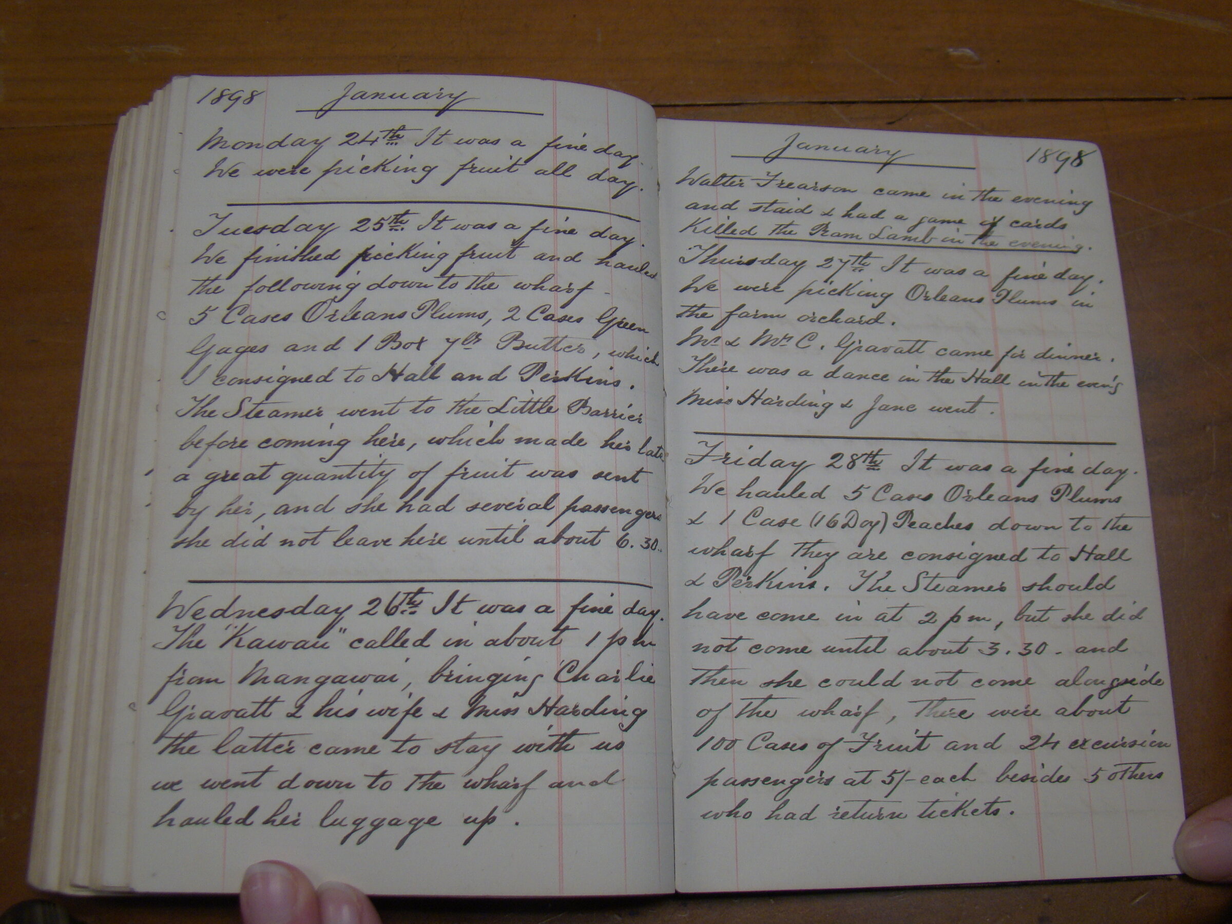 Original CS Clarke diary page