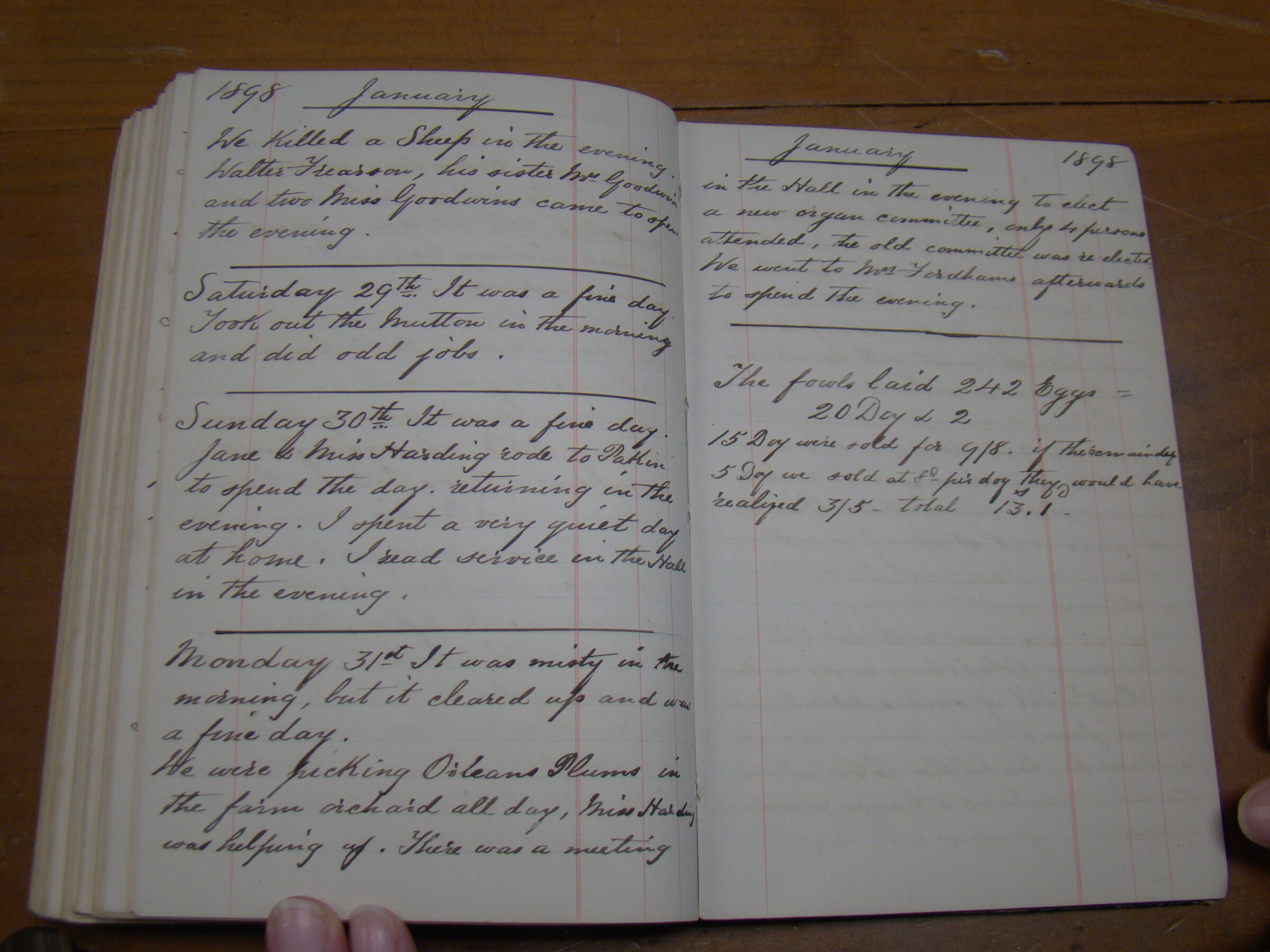 Original CS Clarke diary page