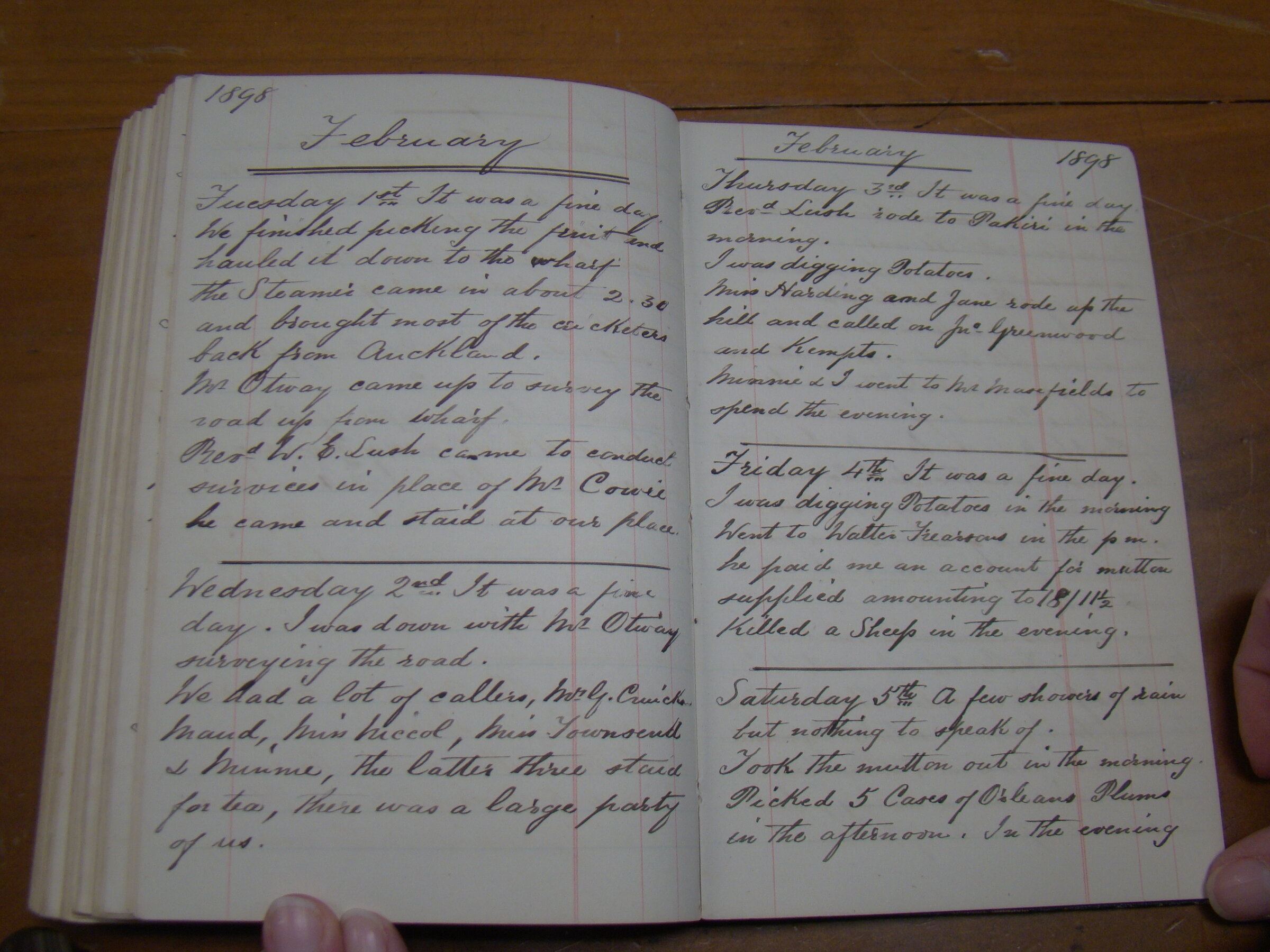 Original CS Clarke diary page
