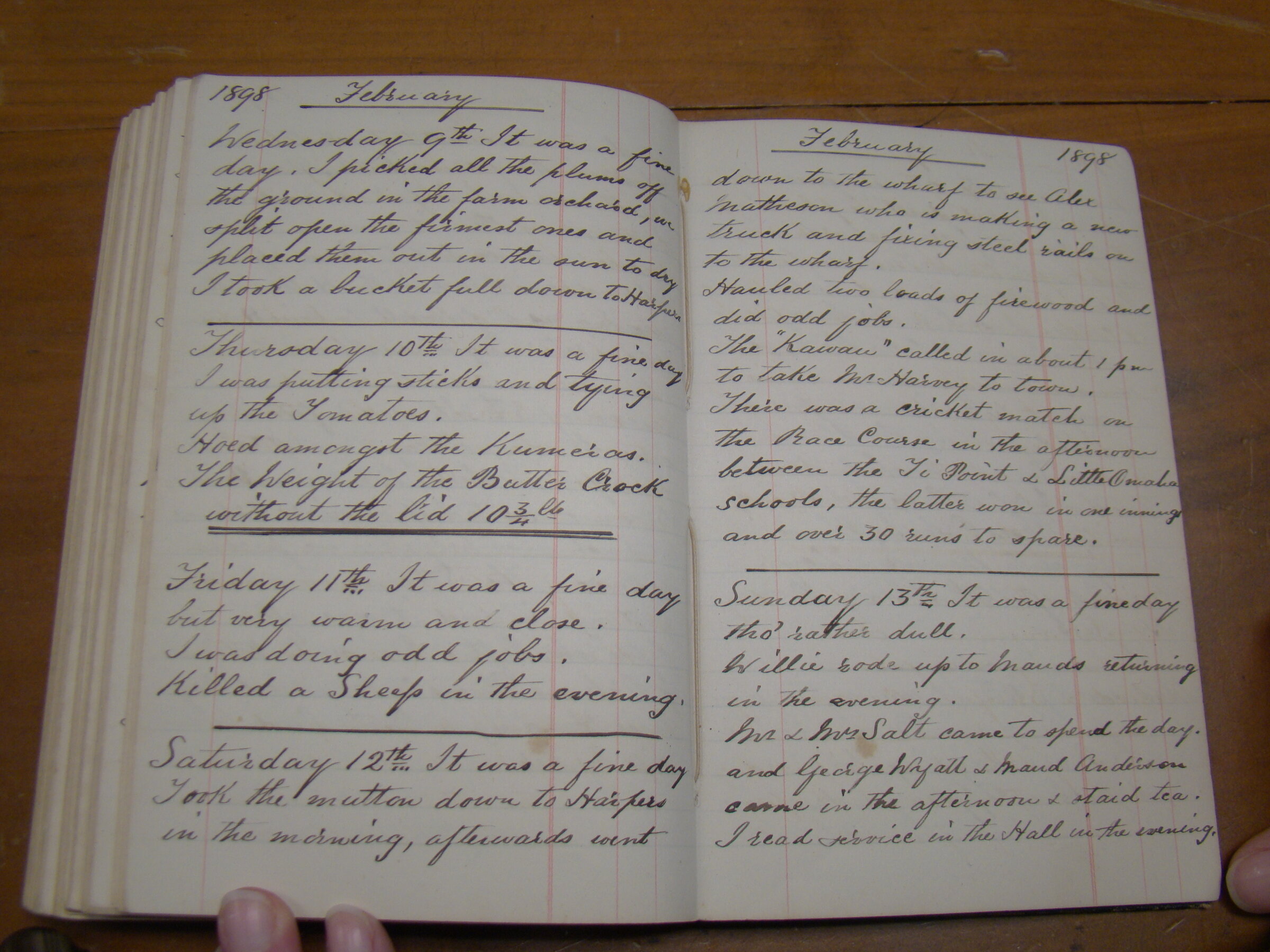 Original CS Clarke diary page